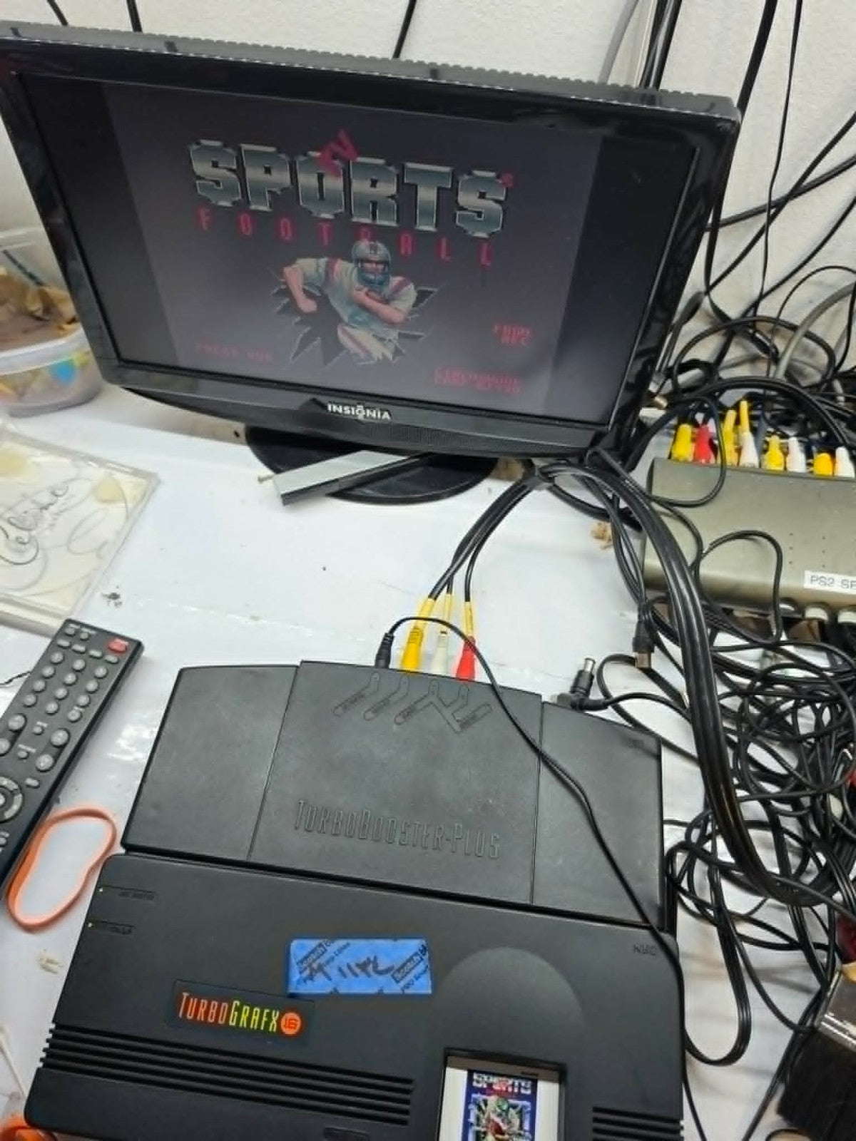 TV Sports Football (TurboGrafx-16, 1990) Game. Case, and Manual - Tested