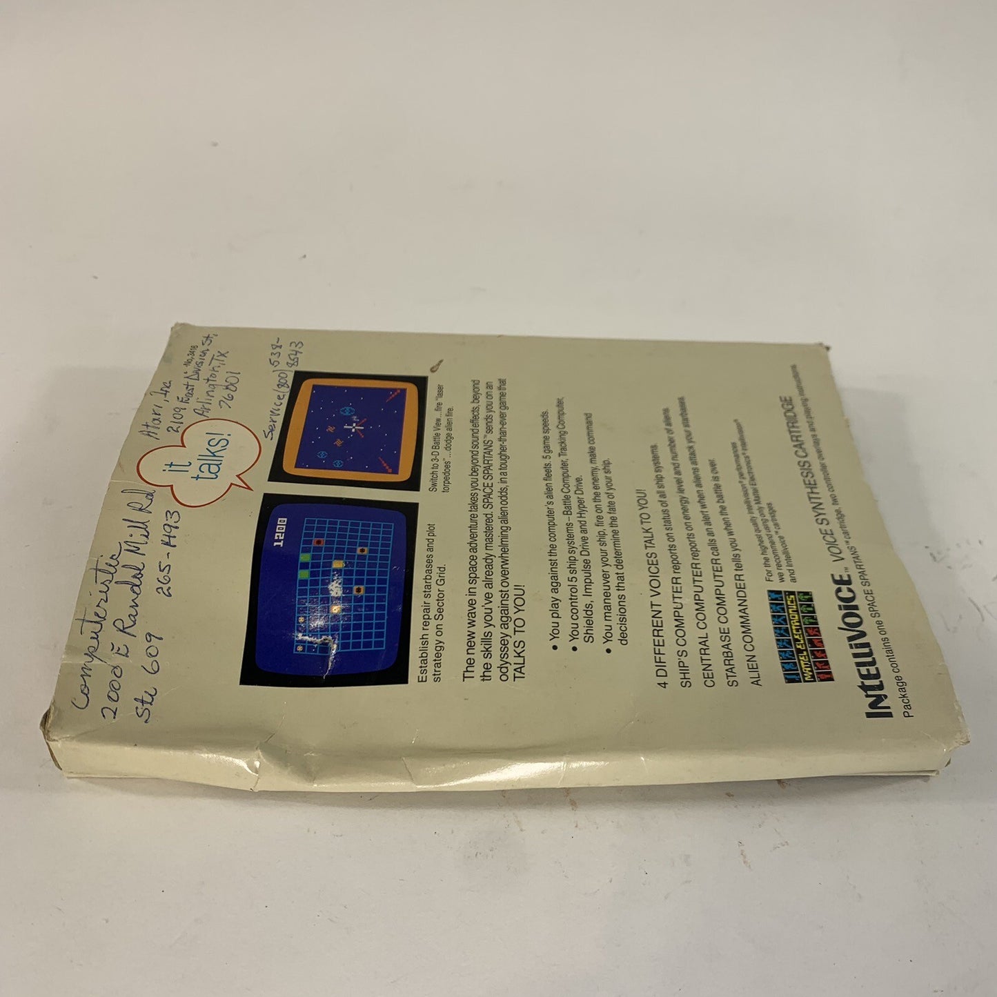Space Spartans (Intellivision, 1982) Game Box Manual Overlays Complete