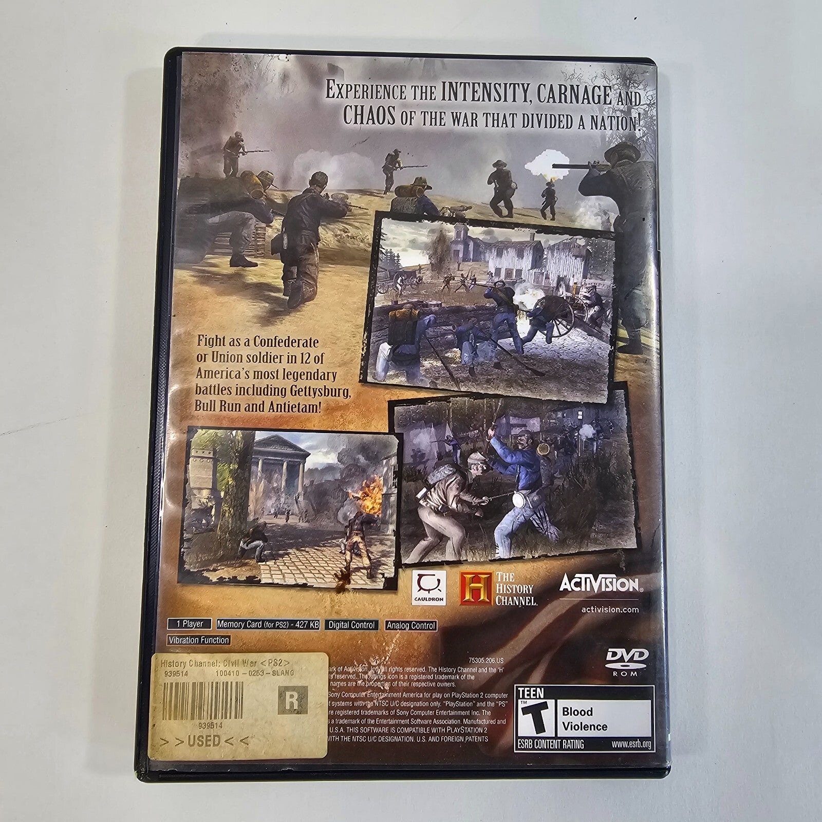 History Channel: Civil War: A Nation Divided (PlayStation 2, 2006) Complete