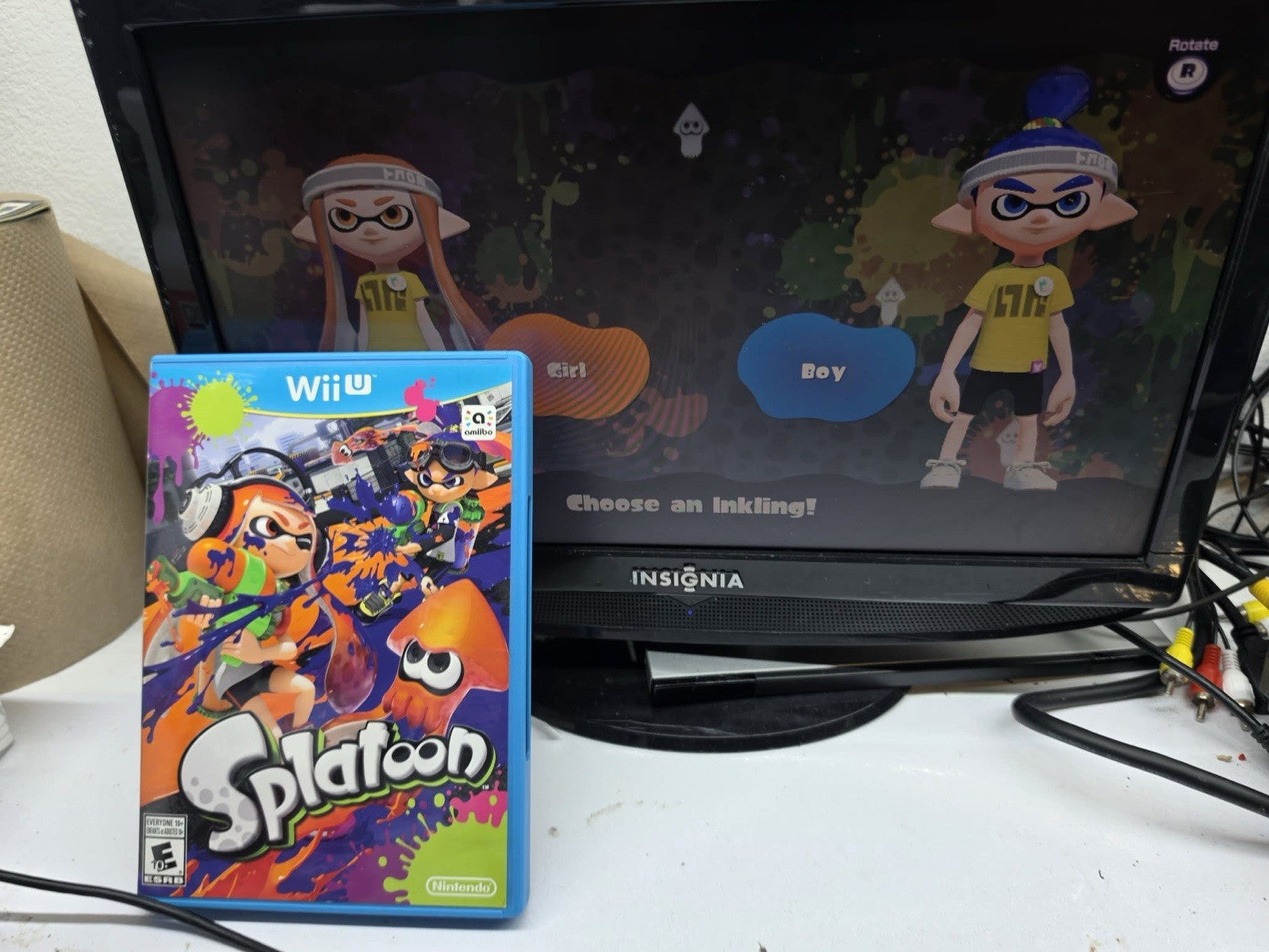 Splatoon (Nintendo Wii U, 2015) Game Case Manual - Tested and Working
