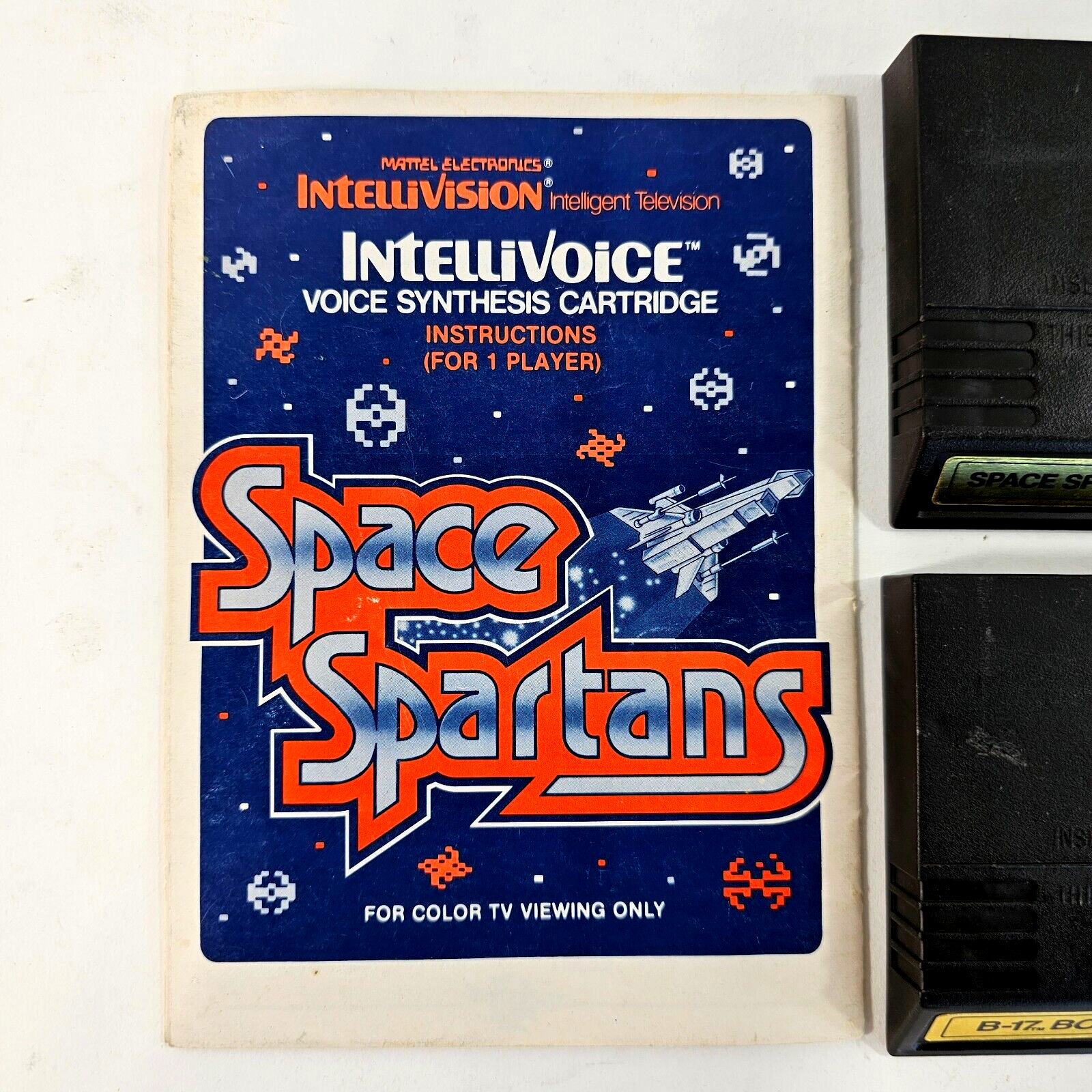 Space Spartans (Intellivision bundle) B-17 Bomber Game Cartridges and Manuals