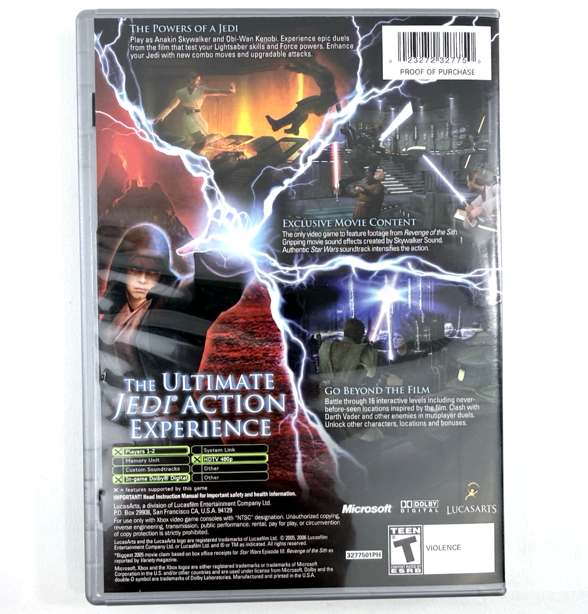 Star Wars Episode III: Revenge of the Sith (Xbox, 2005) Game Case Manual Inserts