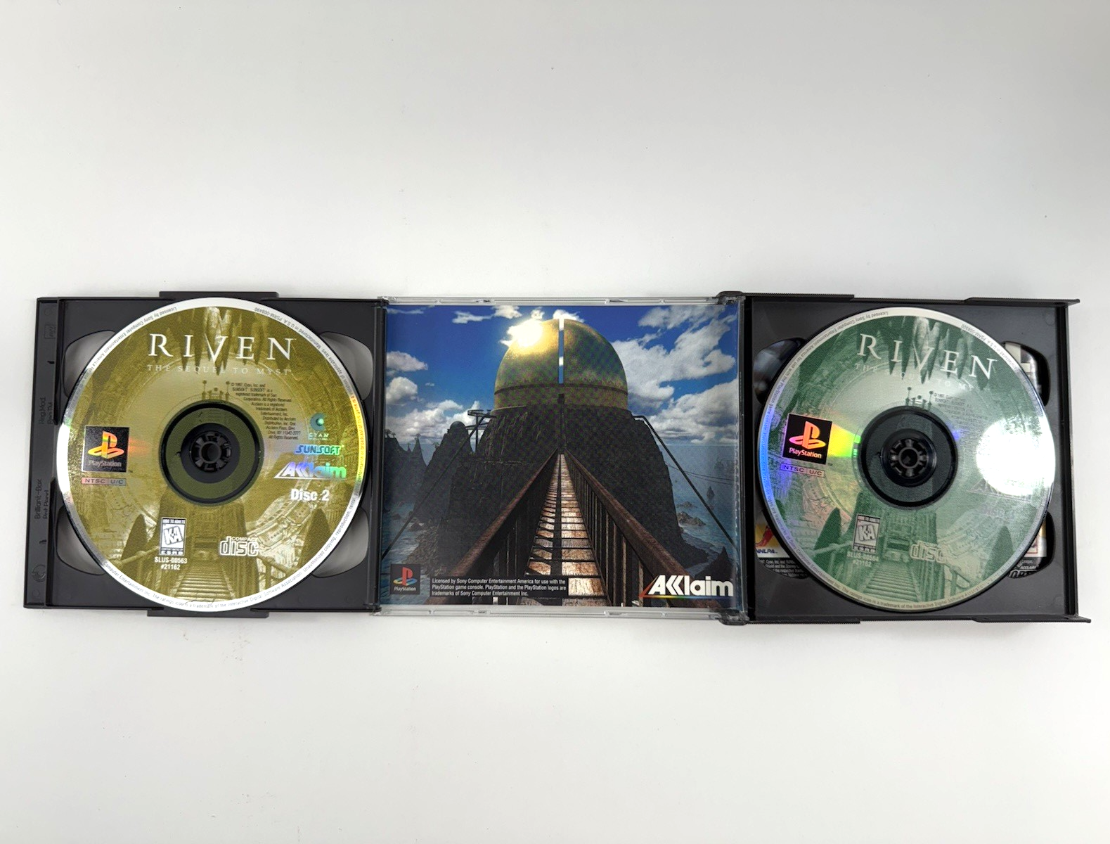 Riven: The Sequel to Myst (PlayStation, 1997) Discs, Case, Manual, Reg. - Tested