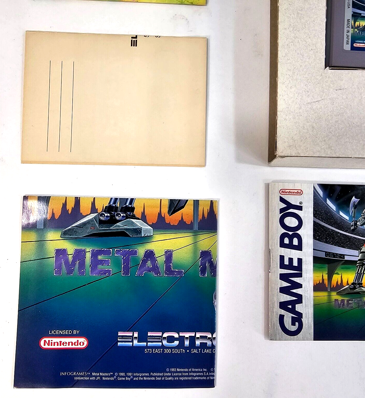 Metal Masters (Nintendo Game Boy, 1991) Game Box Manual Inserts Posters - Tested