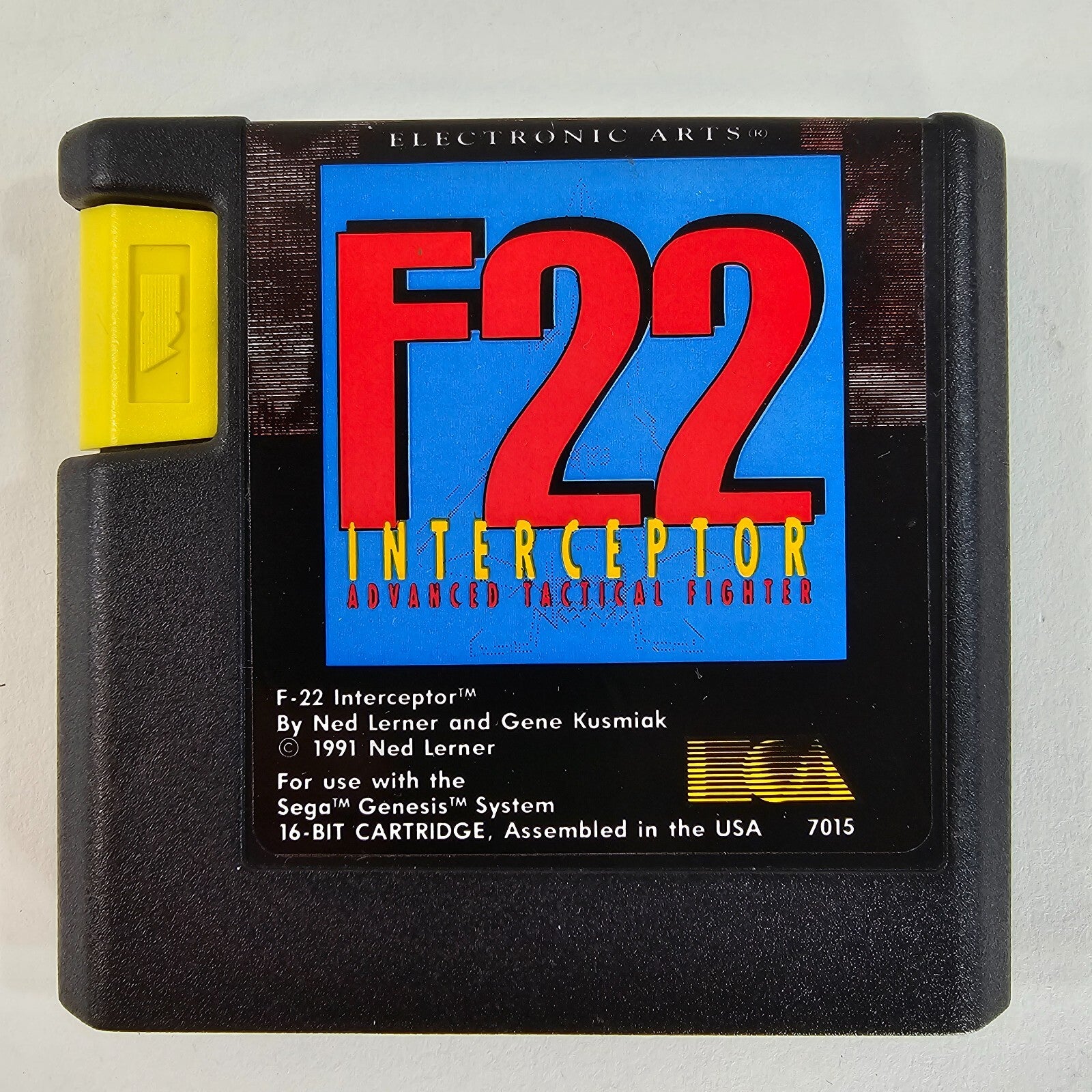 F22 Interceptor (Sega Genesis, 1991) Game and Manual - Tested and Working