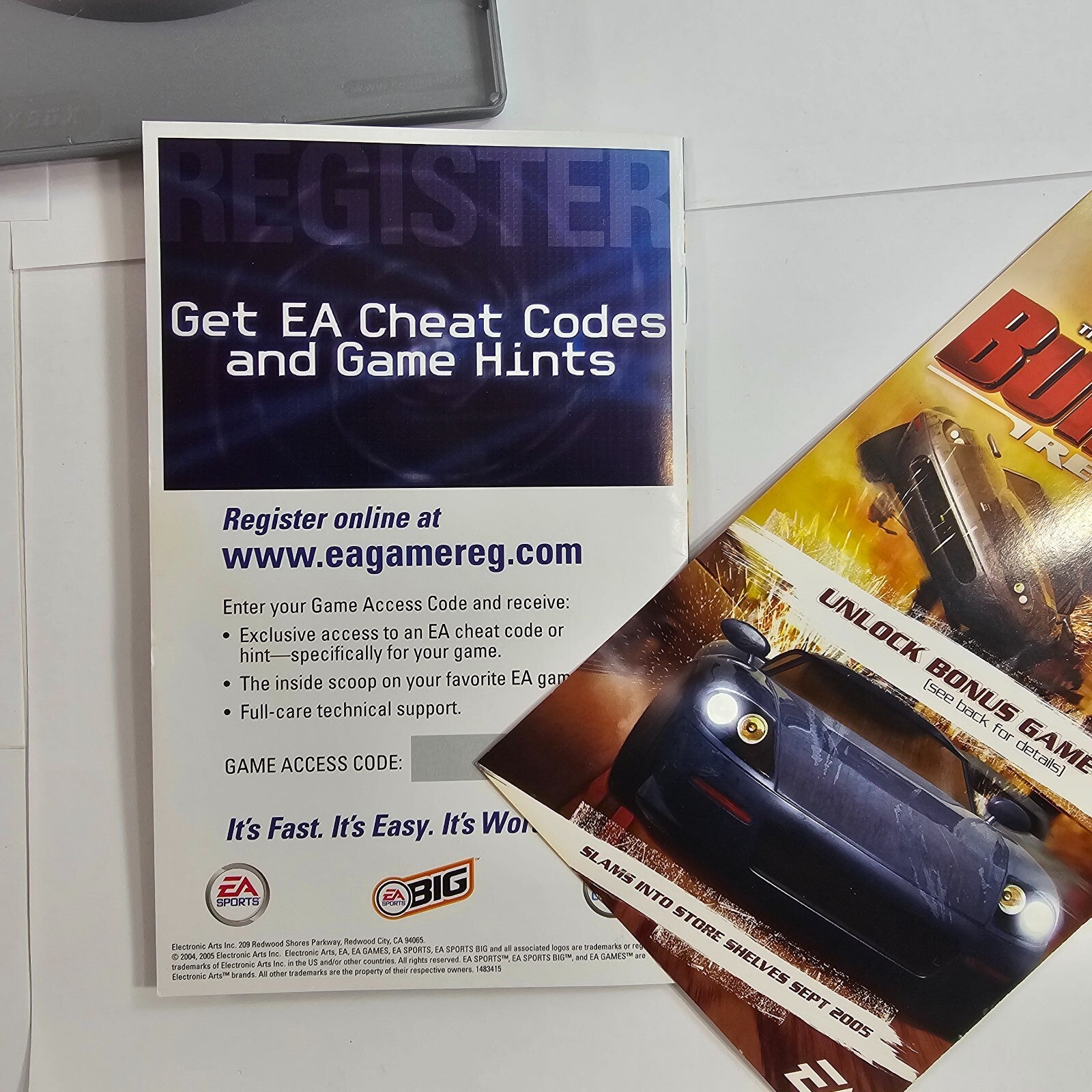 Burnout 3: Takedown (Microsoft Xbox, 2004) Game Case Manual Insert - Tested