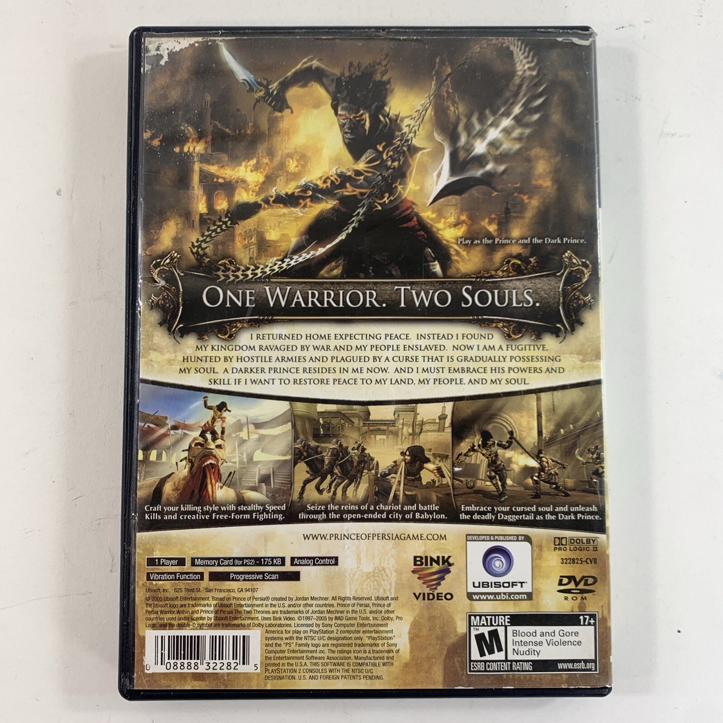 Prince of Persia The Two Thrones (PlayStation 2, 2005) Game Case Manual - Tested