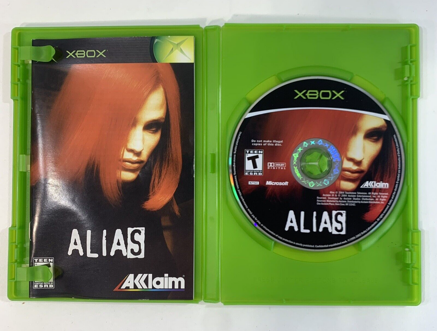 Alias (Microsoft Xbox, 2004) Game Case Manual - Tested and Working