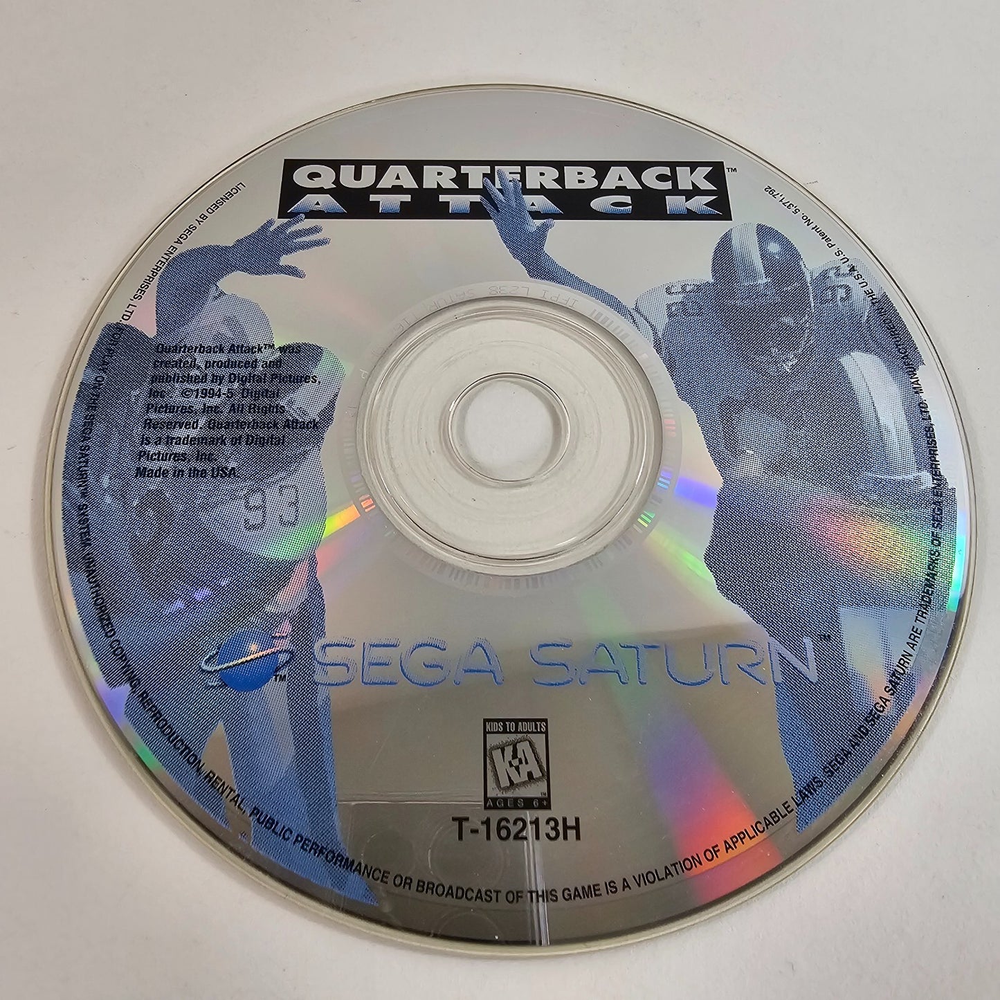 Quarterback Attack With Mike Ditka (Sega Saturn, 1995) Game Disc