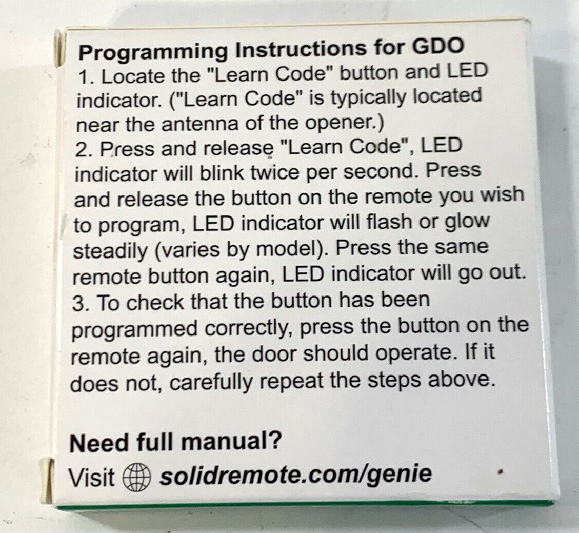 Solidremote Replacement Remote RF Transmitter C-IC Garage Door Opener Set Of 2