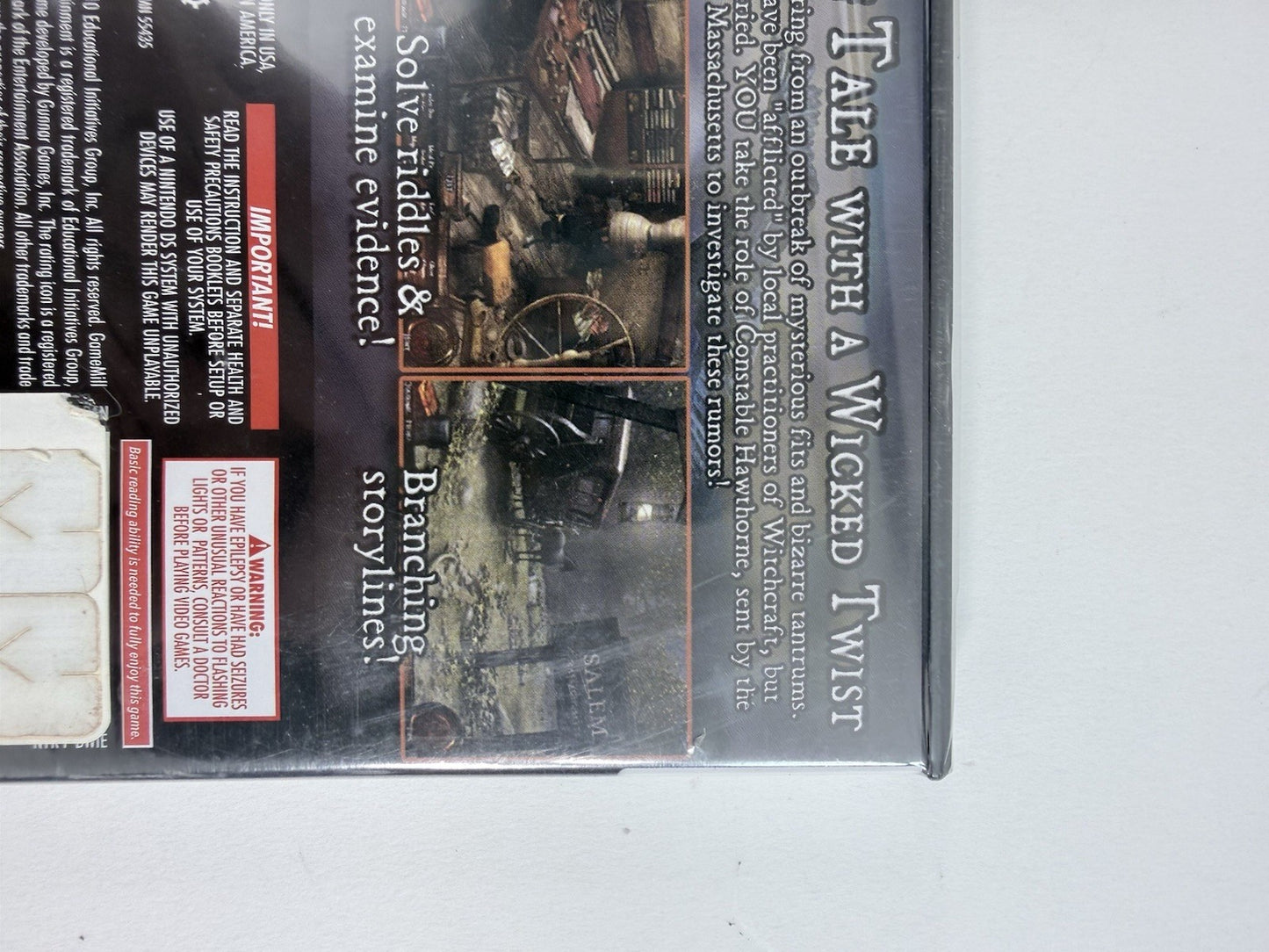 Hidden Mysteries: Salem Secrets - Witch Trials of 1692 (Nintendo DS, 2010) New