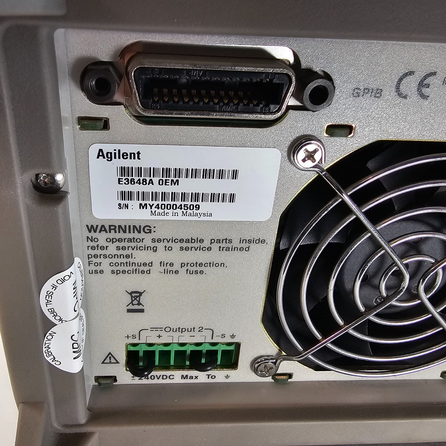 Agilent E3648A Dual Output DC Power Supply 0-8V,5A/0-20V,2.5A - Tested - 4509