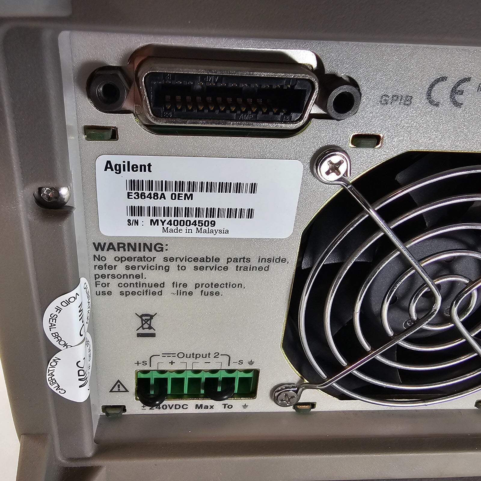 Agilent E3648A Dual Output DC Power Supply 0-8V,5A/0-20V,2.5A - Tested - 4509