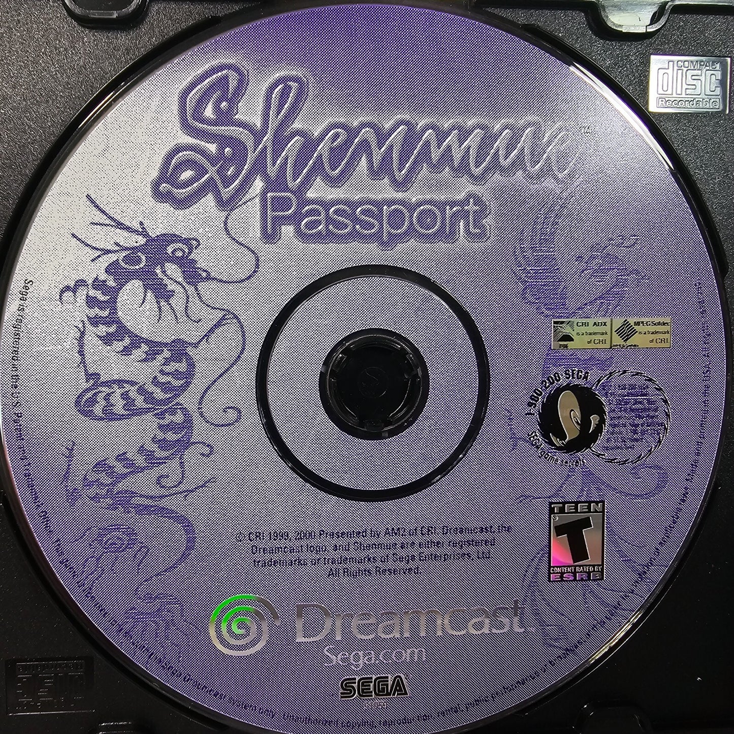 Shenmue Passport Replacement Disc (Sega Dreamcast, 2000)
