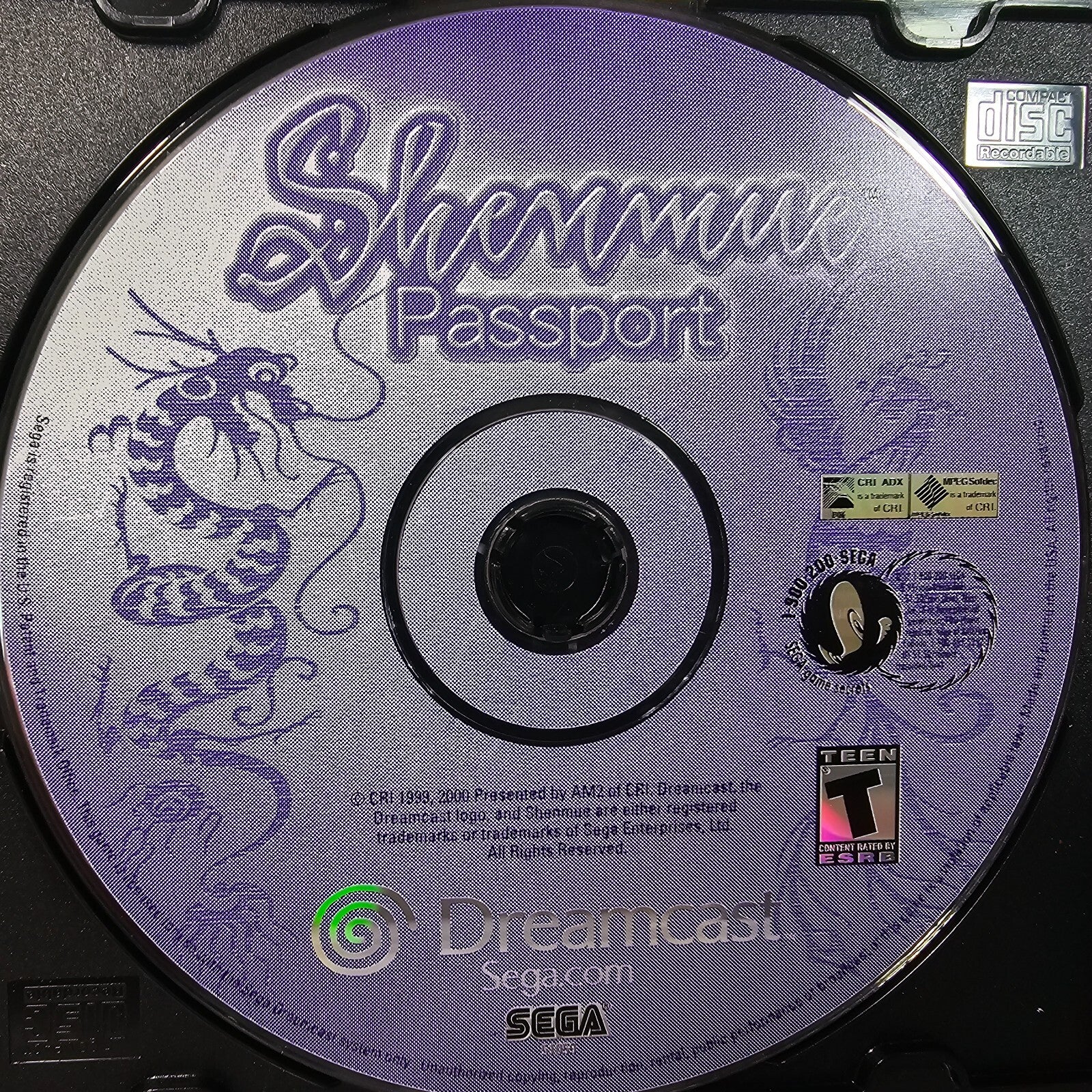 Shenmue Passport Replacement Disc (Sega Dreamcast, 2000)