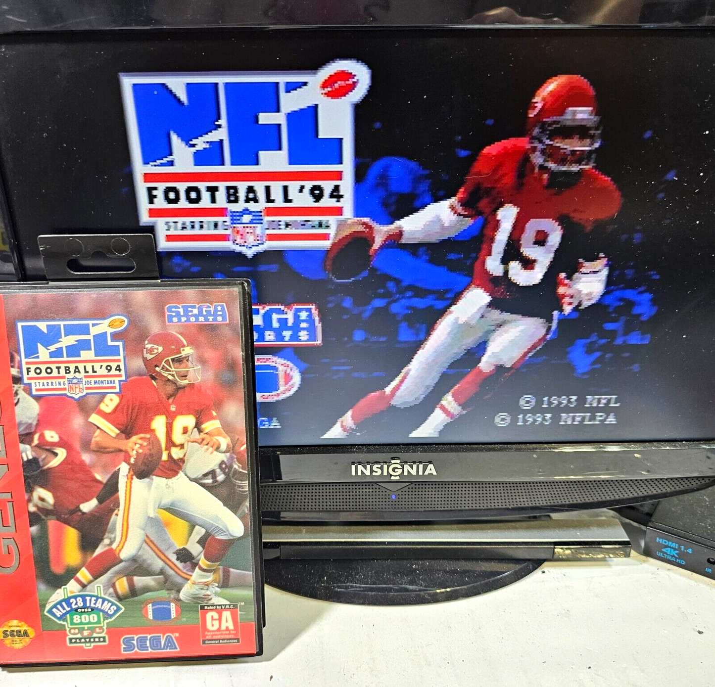 NFL Football '94 Starring Joe Montana (Sega Genesis, 1993) Game Case Manual