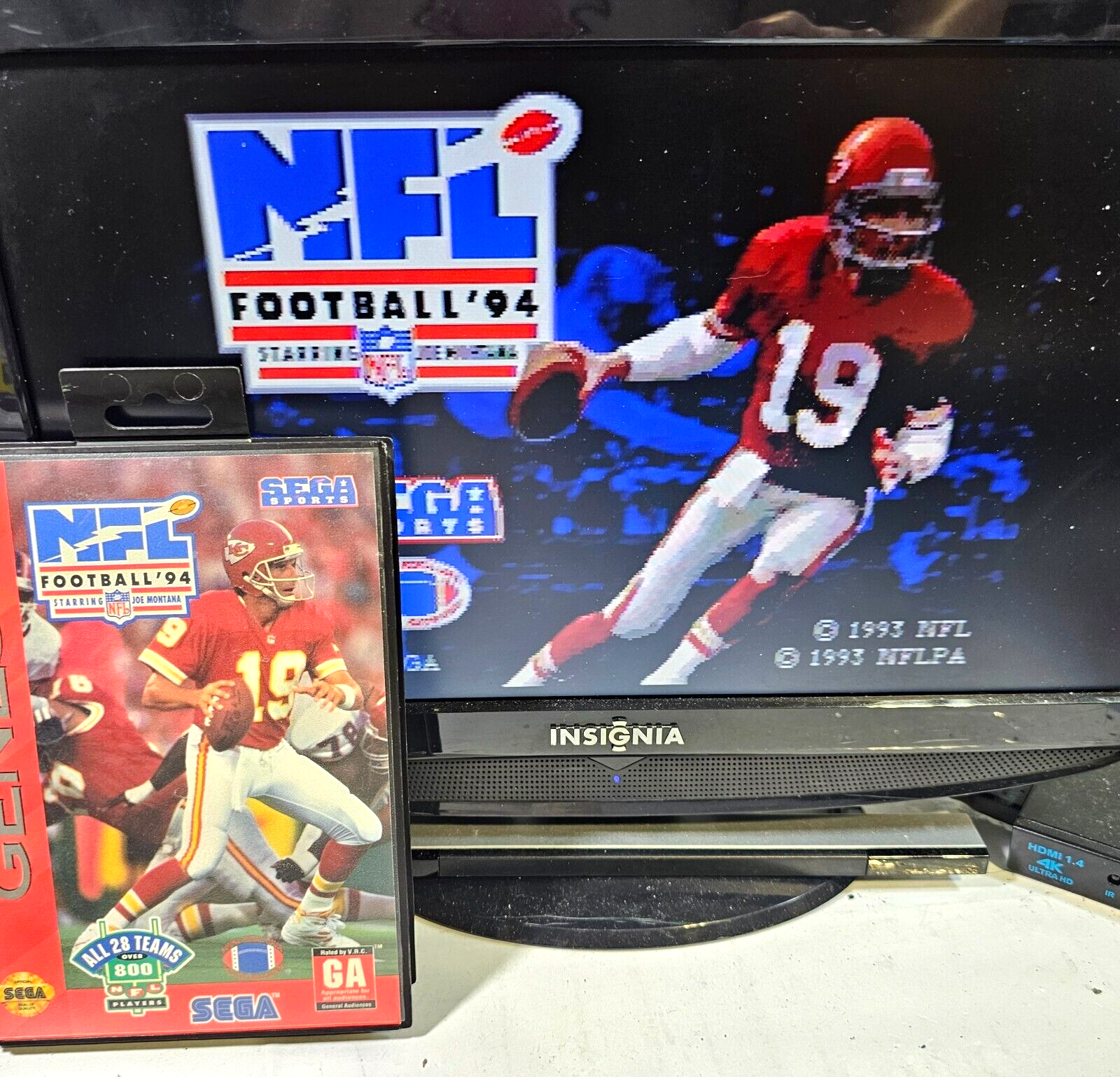 NFL Football '94 Starring Joe Montana (Sega Genesis, 1993) Game Case Manual