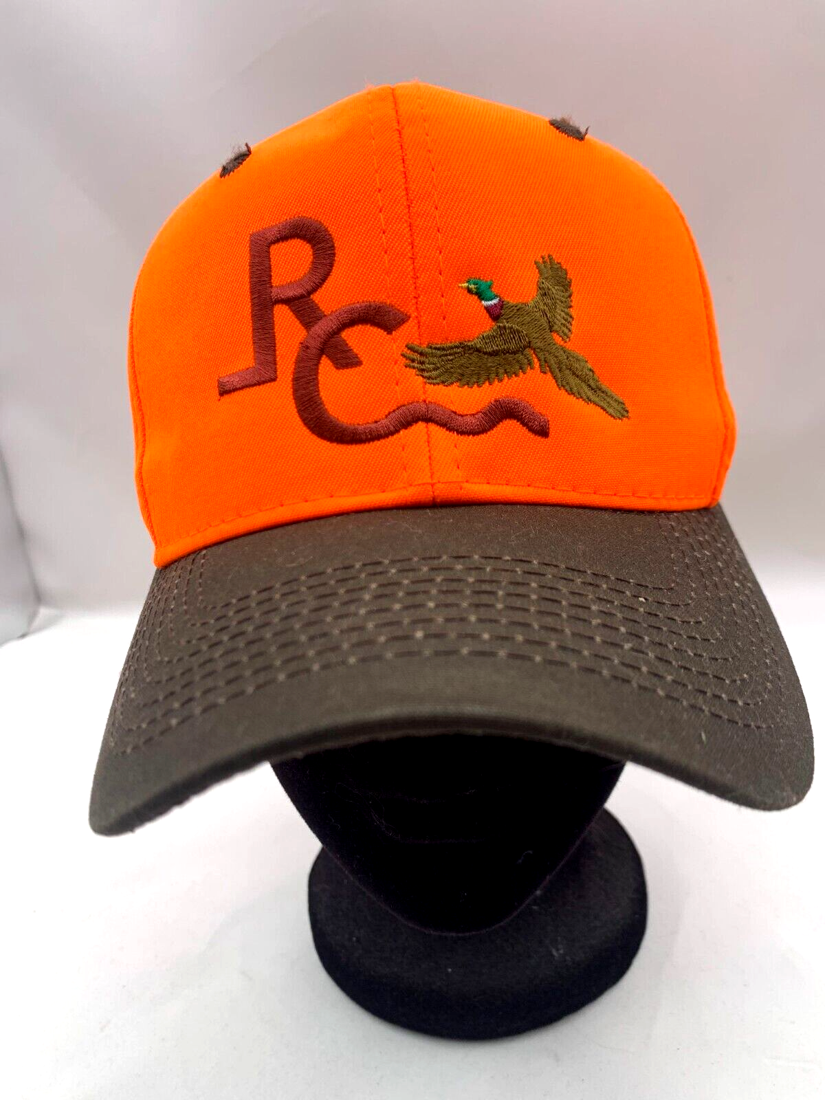 RC Duck Hunting Mallard Embroidered Logo Snapback Orange/Grey Adjustable Hat