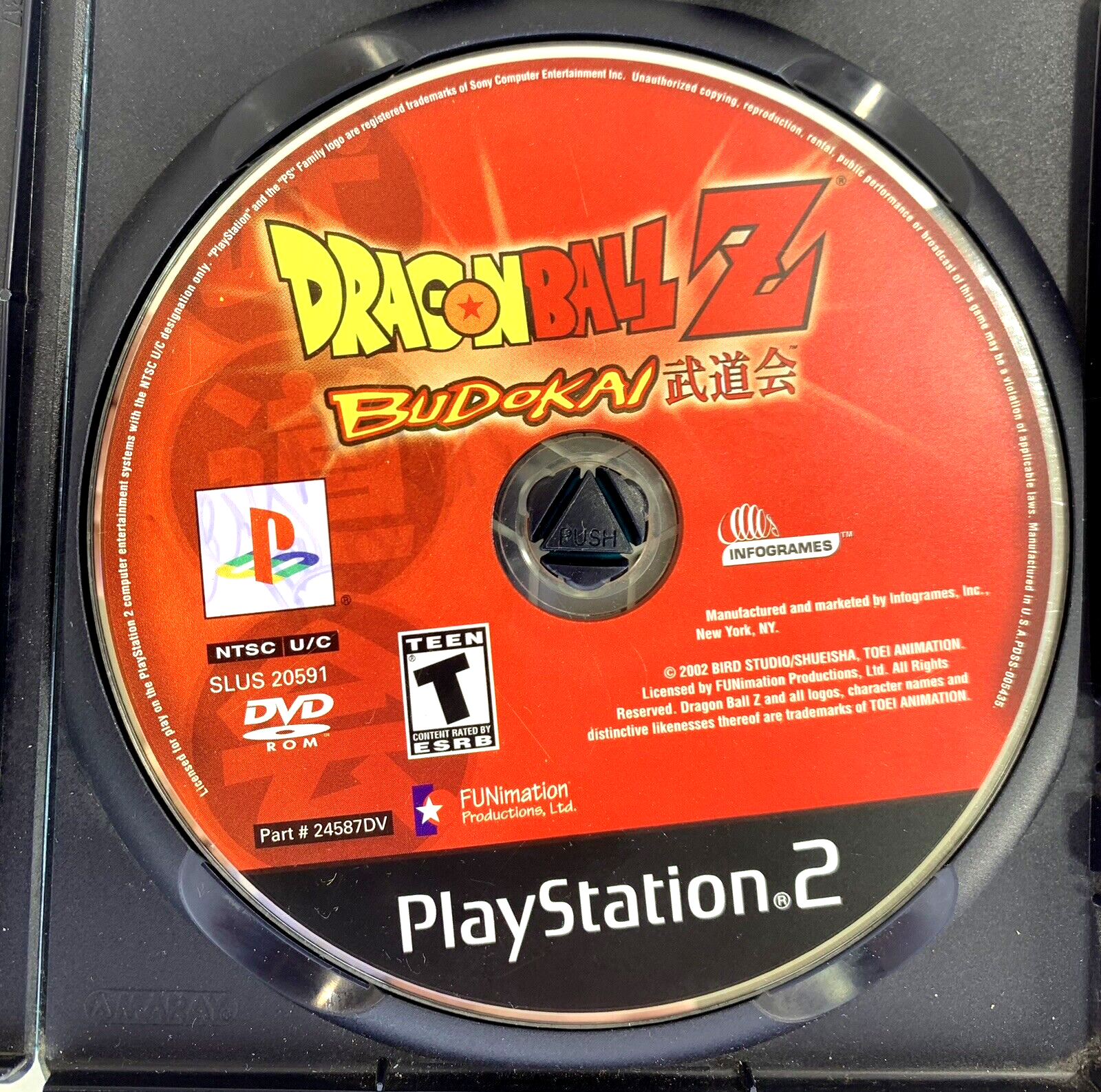 Dragon Ball Z: Budokai (Playstation 2, 2002) Game and Case - Tested and Working