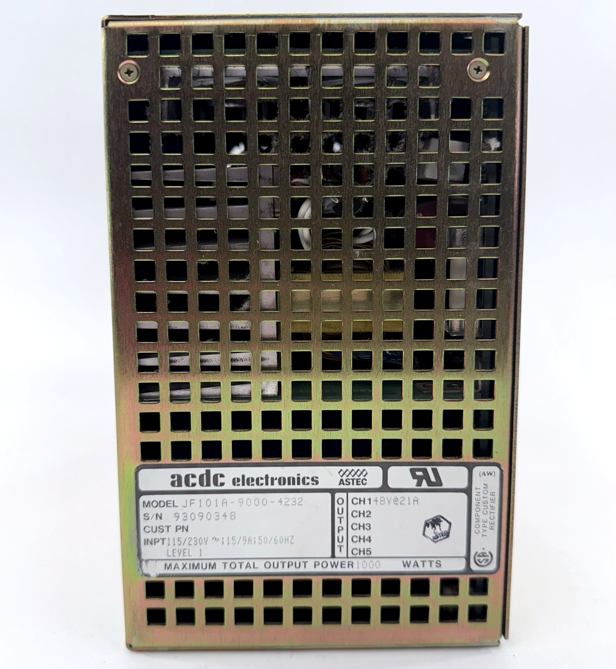 Astec J101A-9000-4232 AC to DC 48V 21A 1000 Watt Power Supply - Tested