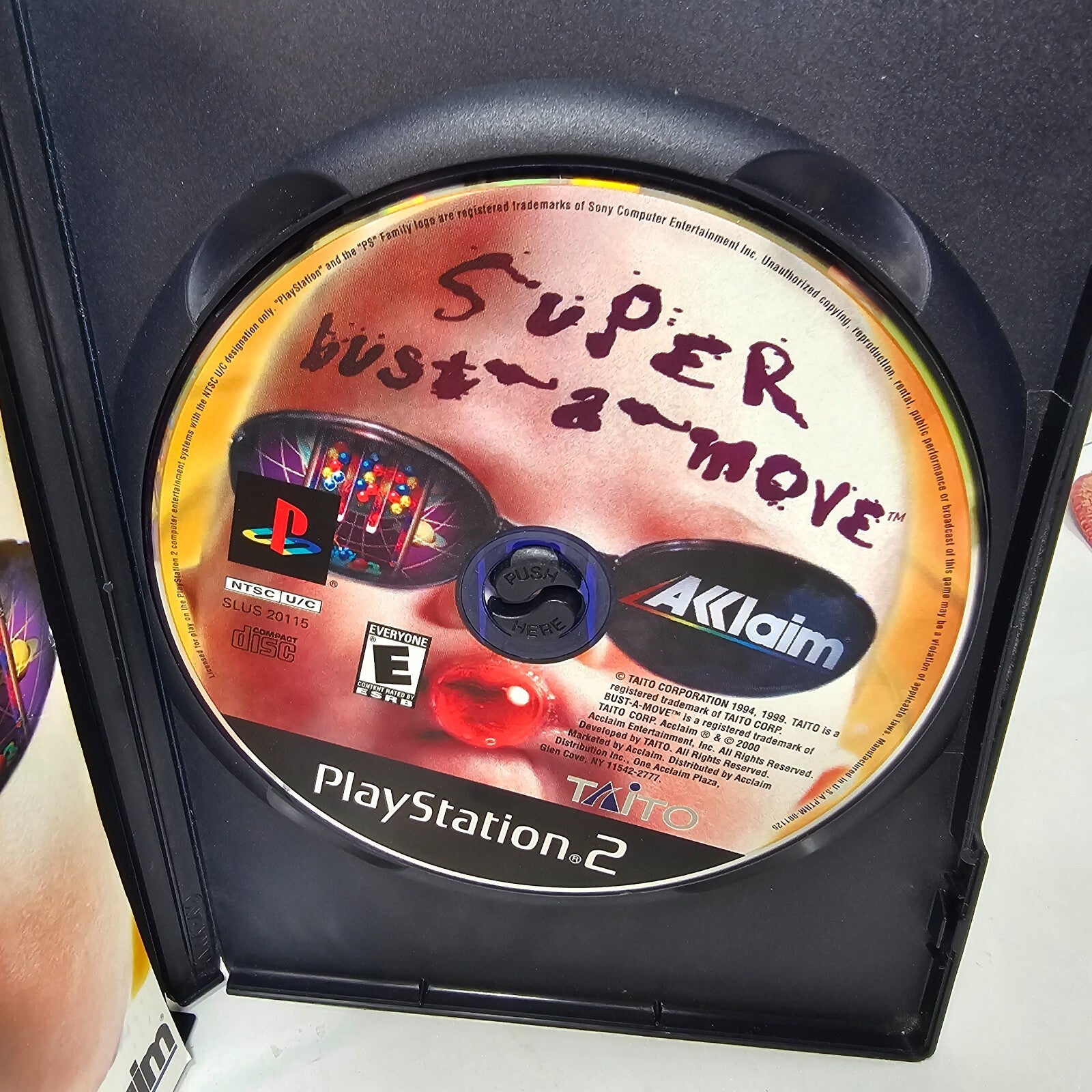 Super Bust-A-Move (PlayStation 2, 2000) Game Case Manual Registration - Tested