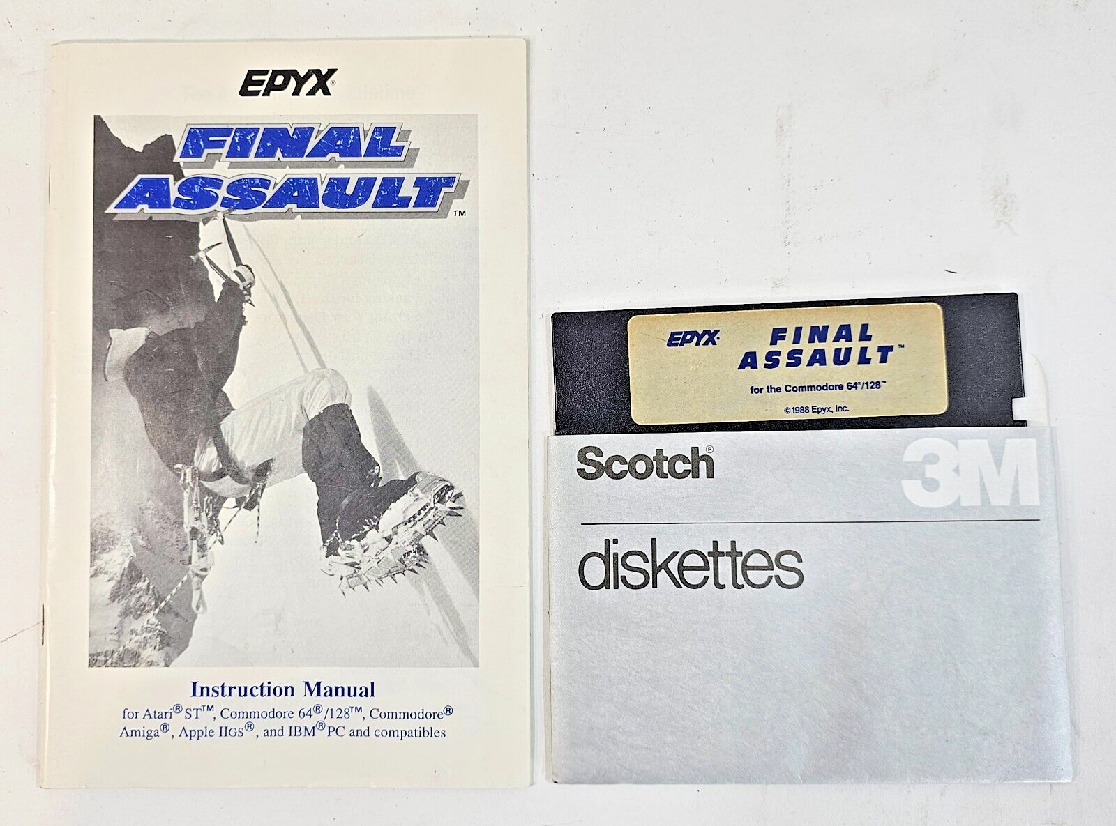 Final Assault (Commodore 64/128, 1988) Authentic Game and Manual