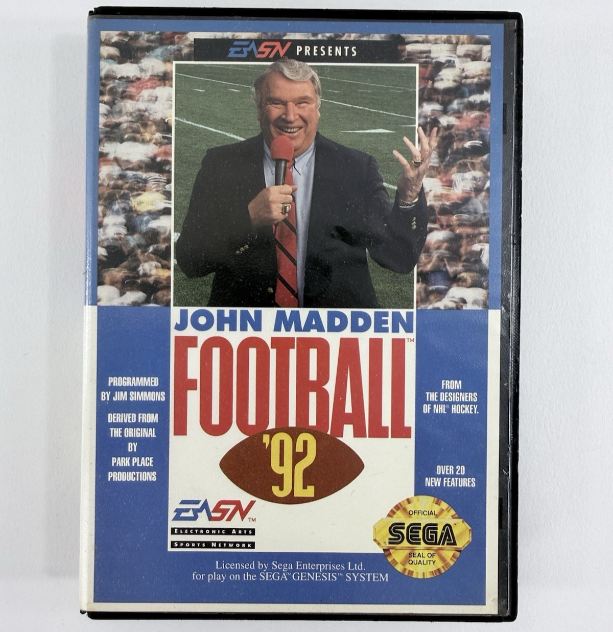 John Madden Football '92 (Sega Genesis, 1991) Game, Case, and Manual - Tested