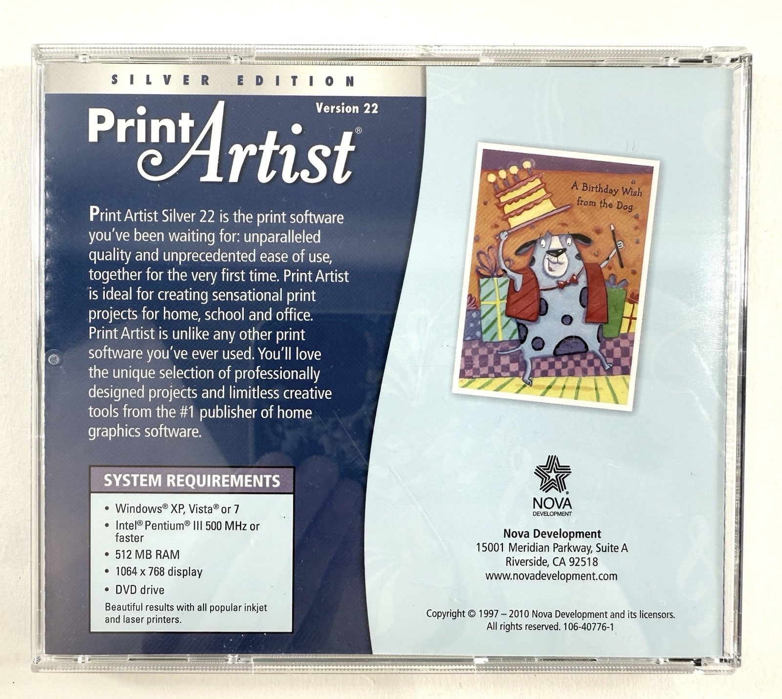 Print Artist Version 22 Silver Edition (PC DVD, 2010) Windows XP, Vista, 7