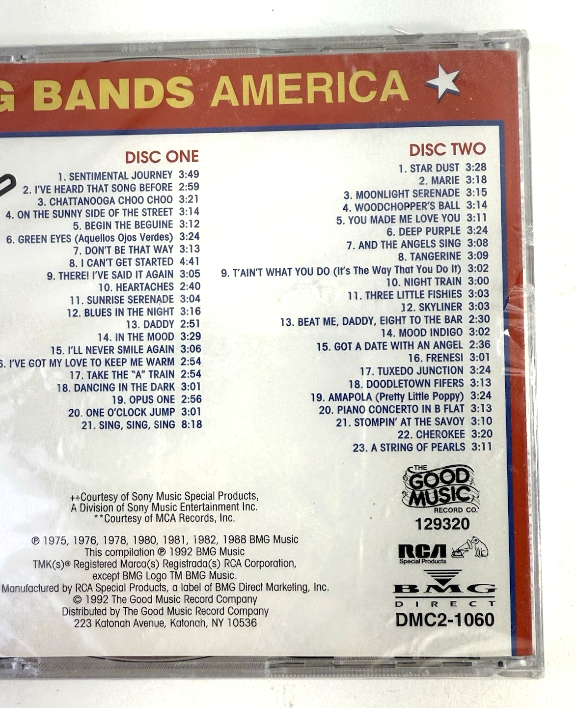Big Bands America (CD, 1992) 2-Disc Collection - New, Sealed