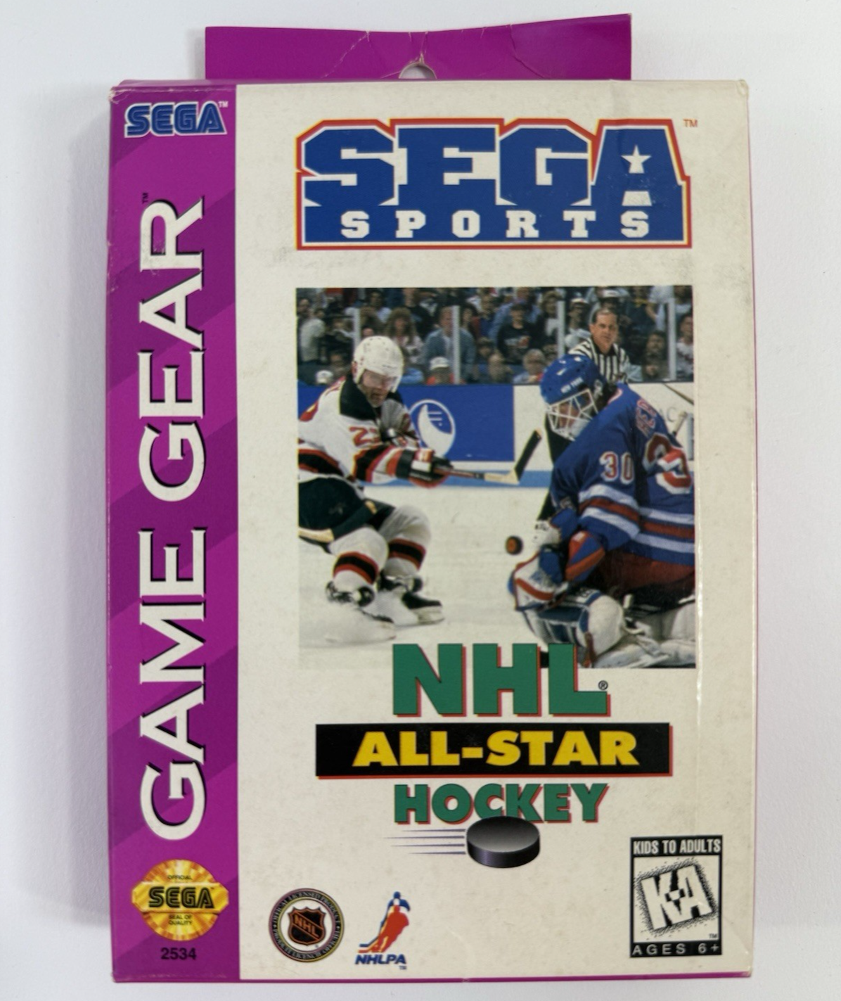 NHL All-Star Hockey (Game Gear, 1995) Box, Manual, Registration, Insert Only