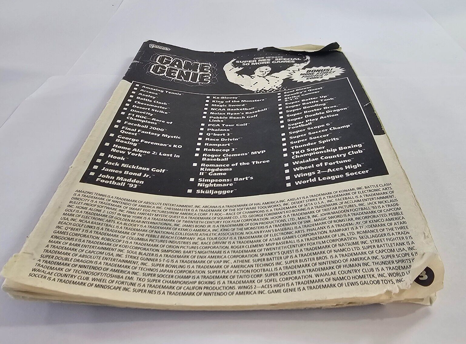 Galoob Game Genie Video Game Enhancer (Super Nintendo, 1992) with Code Books