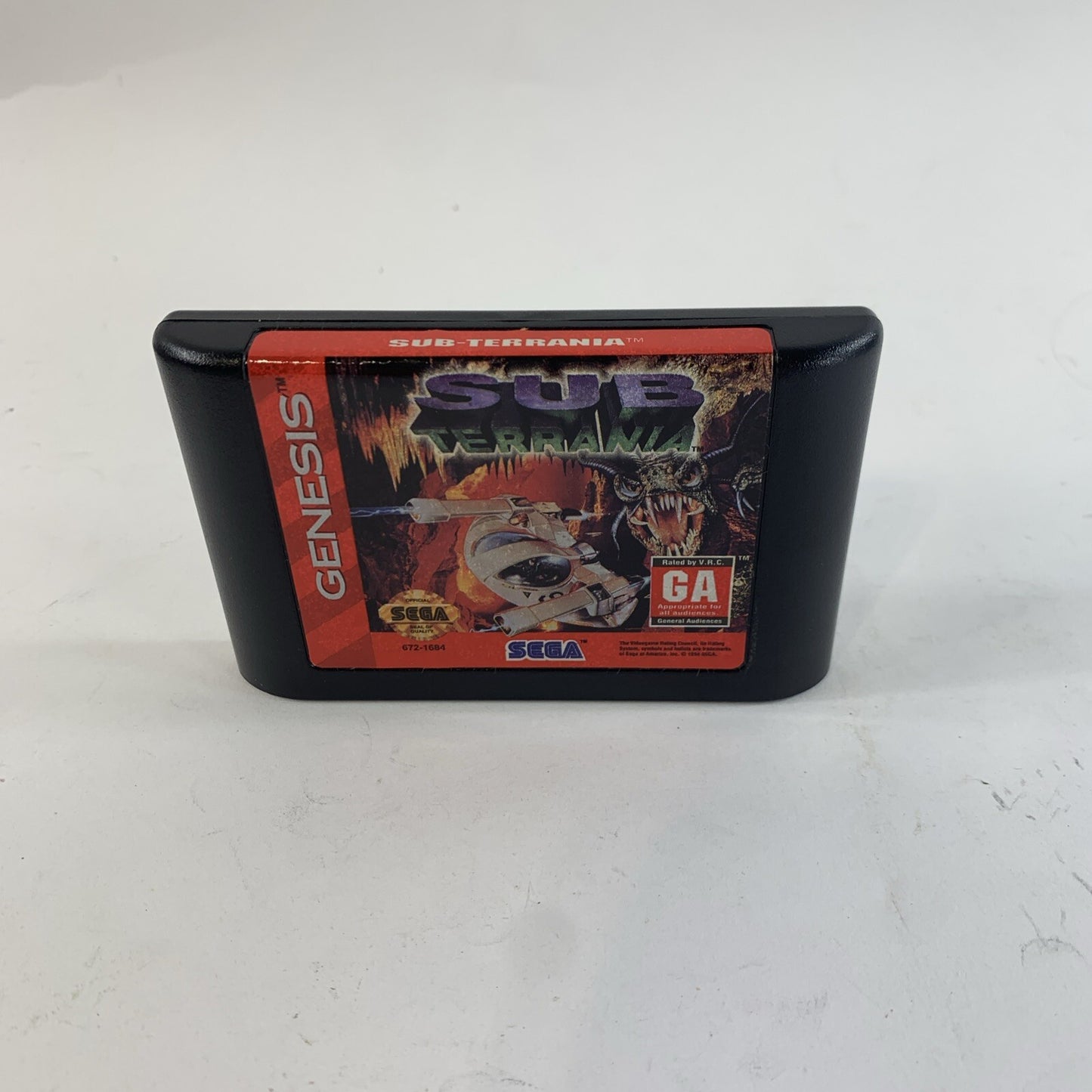 Sub Terrania (Sega Genesis, 1994) Game Case Manual Registration