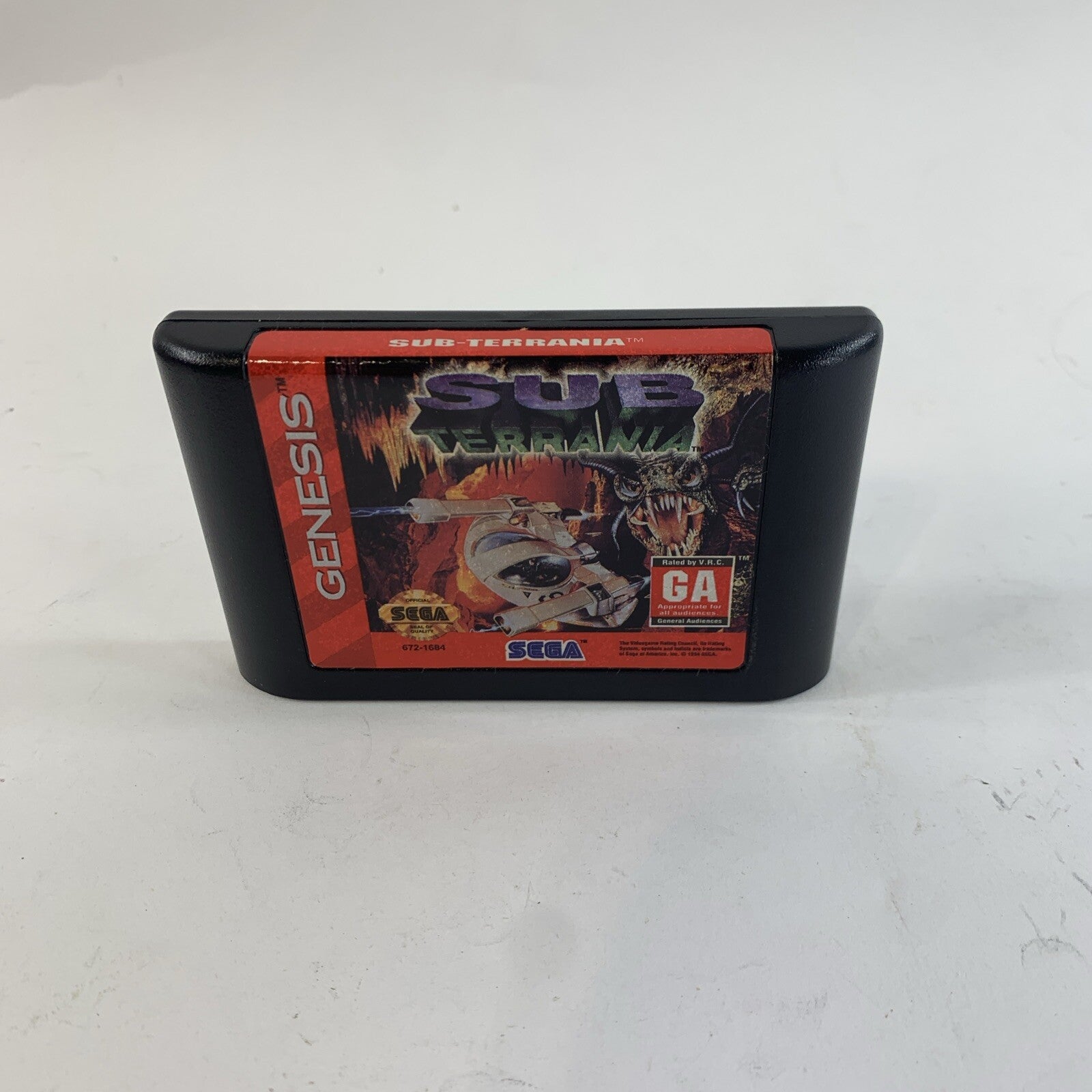 Sub Terrania (Sega Genesis, 1994) Game Case Manual Registration