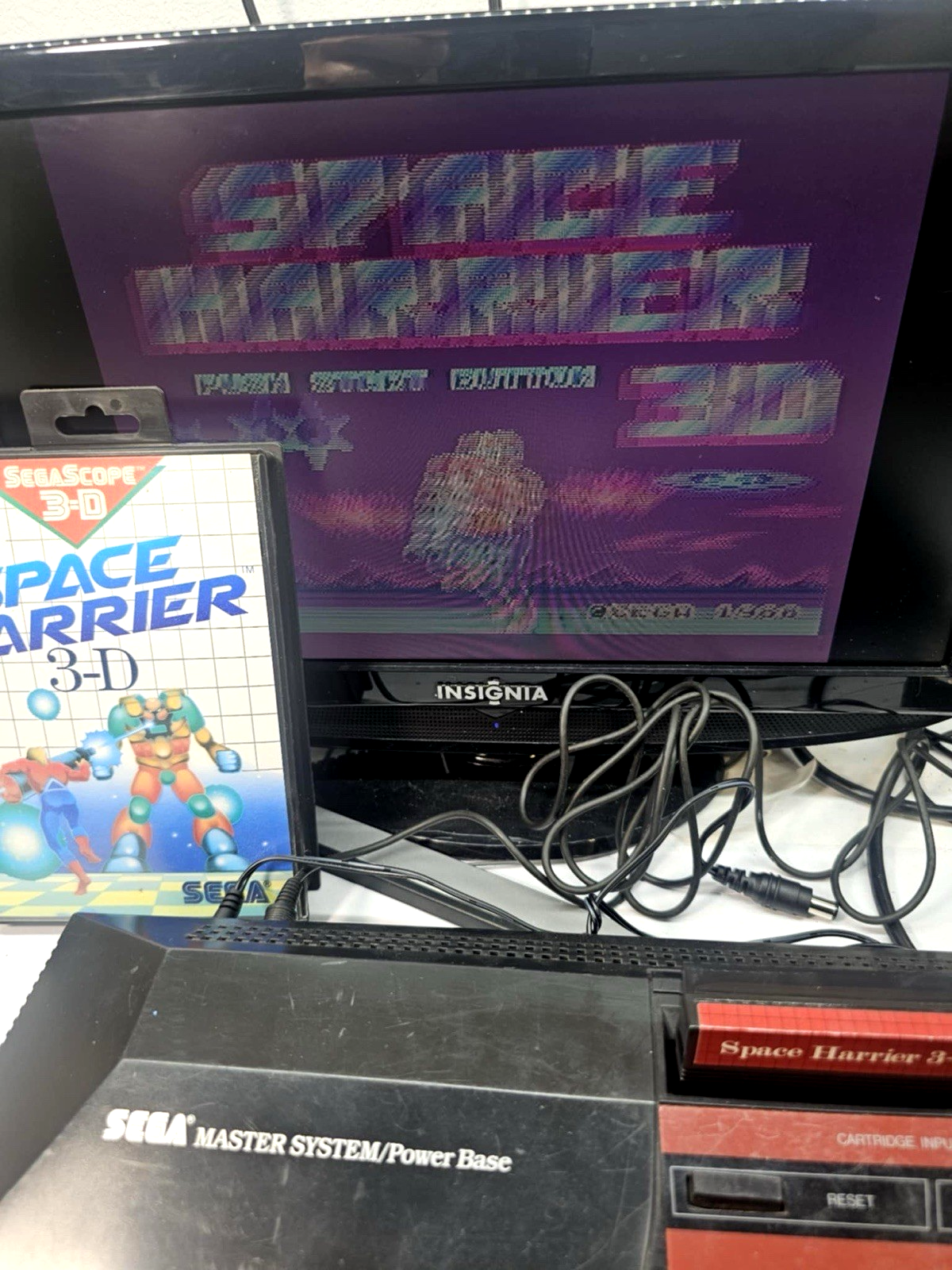 Space Harrier 3-D (Sega Master System, 1988) Game and Case - Tested and Working
