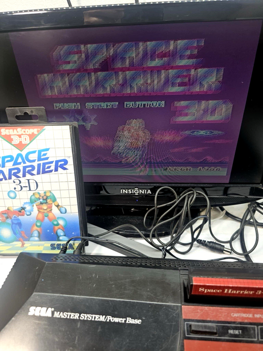 Space Harrier 3-D (Sega Master System, 1988) Game and Case - Tested and Working