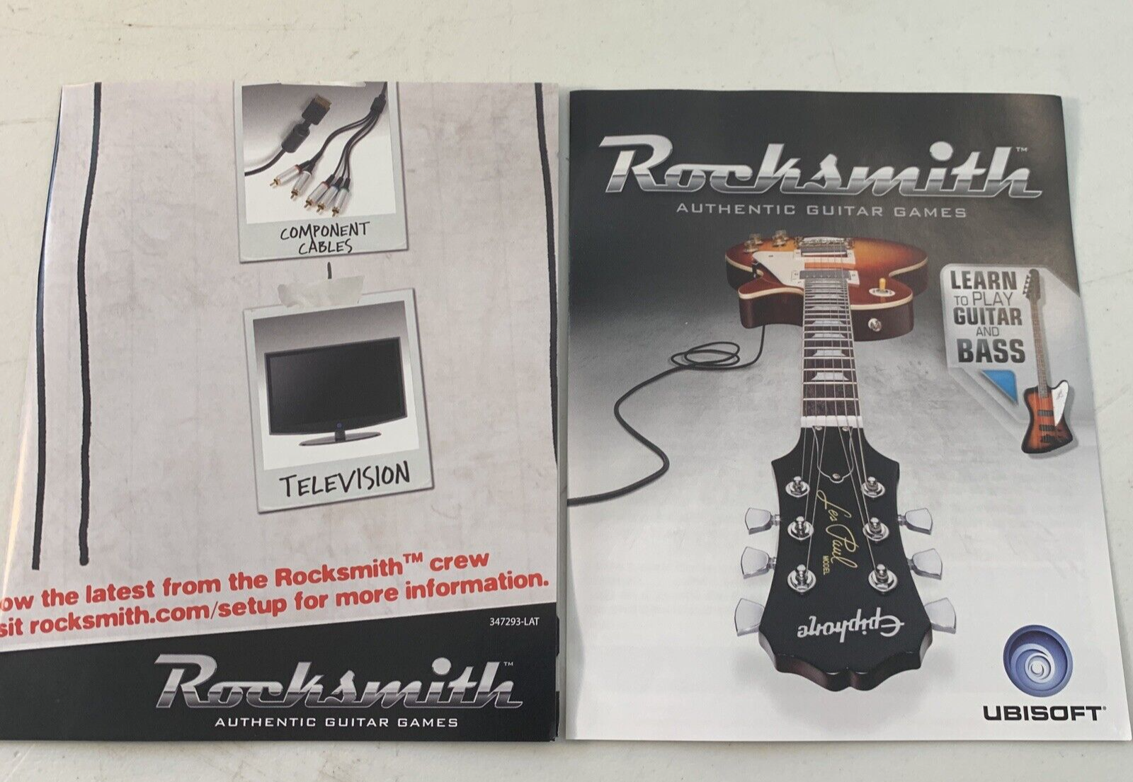 Rocksmith (PlayStation 3, 2012) Game Case Manual - Tested and Working