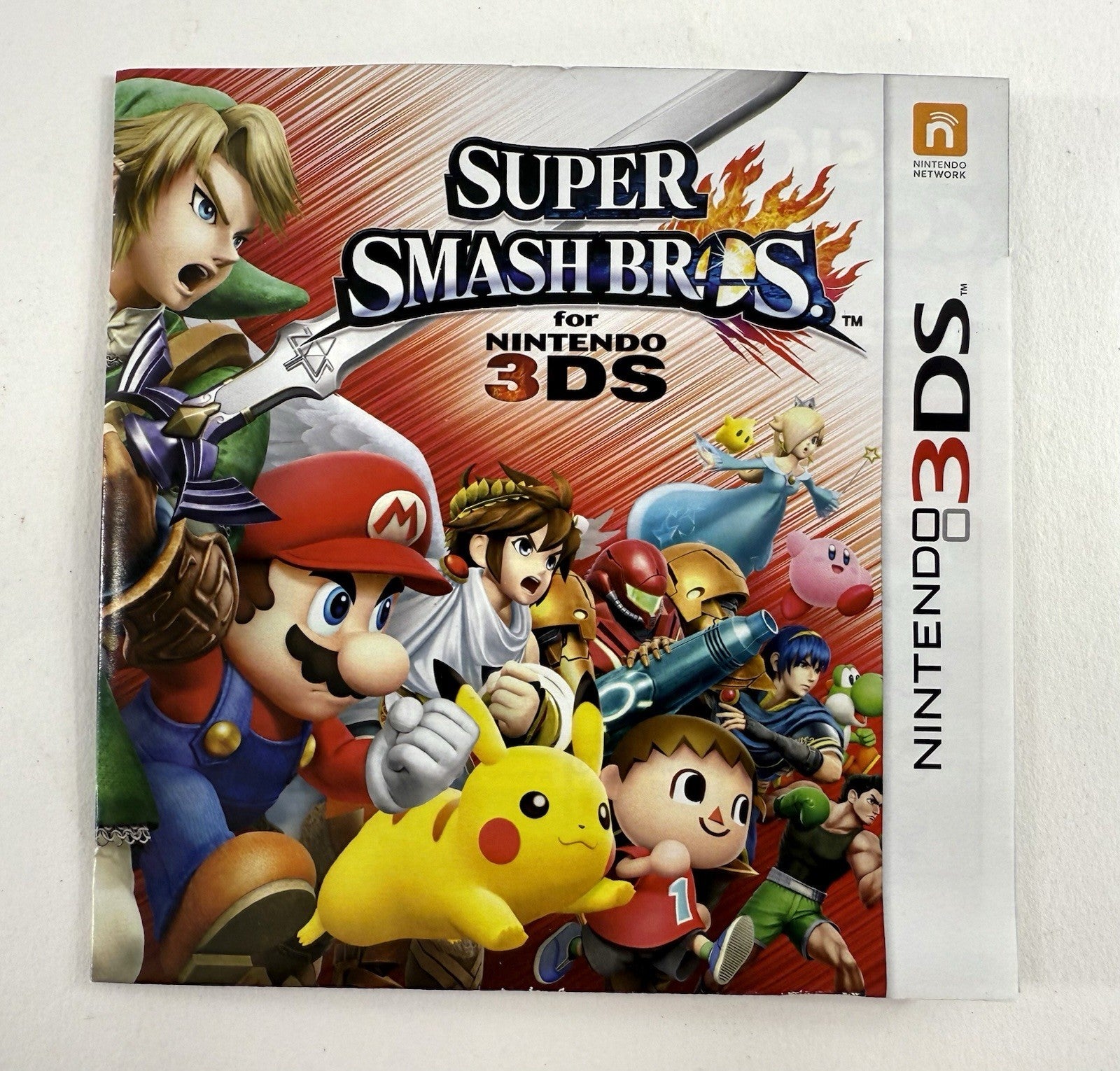 Super Smash Bros (Nintendo 3DS, 2014) Replacement Case and Manual Only