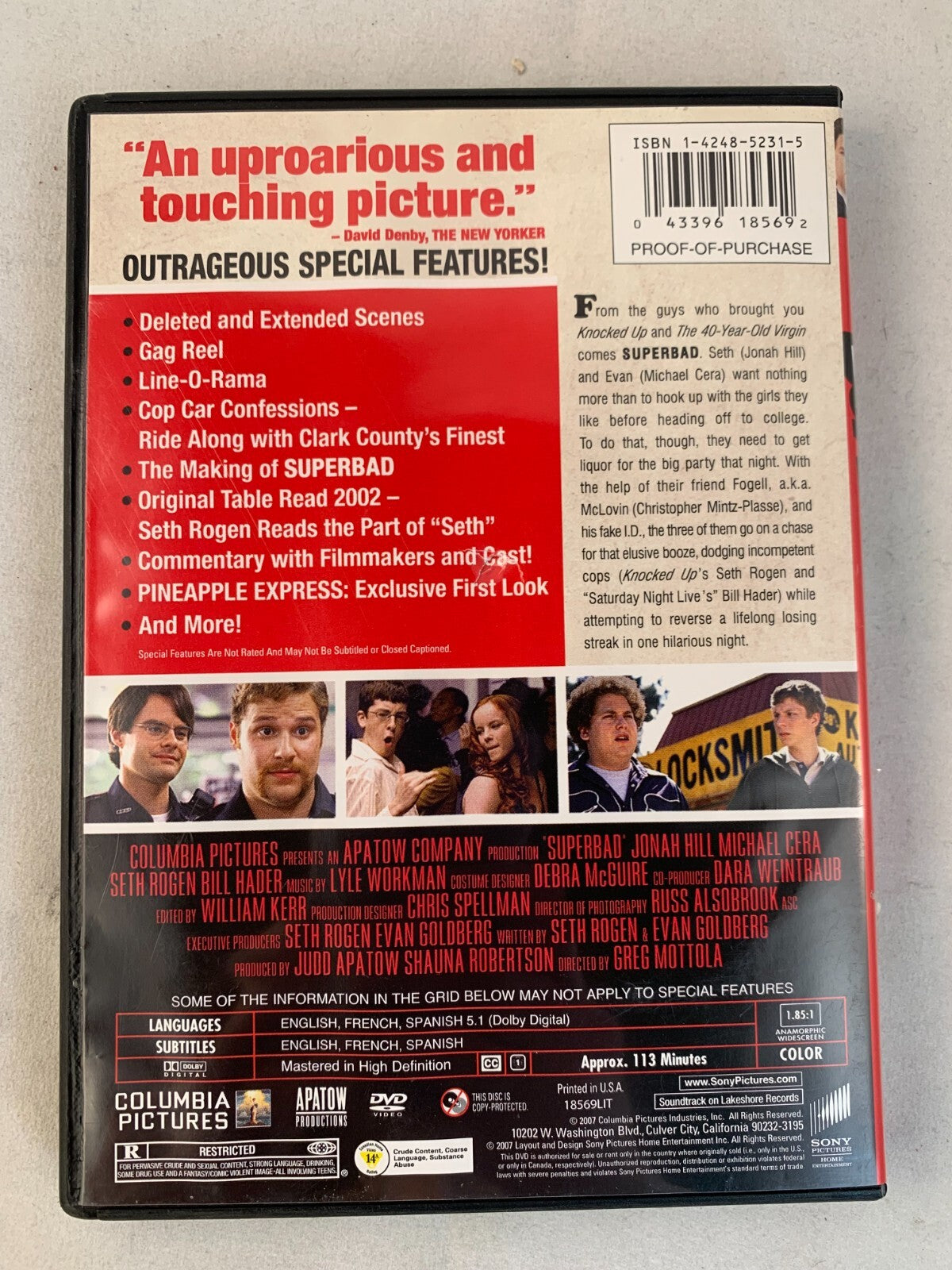 Superbad (DVD comedy lot) Knocked Up/Jackass 3