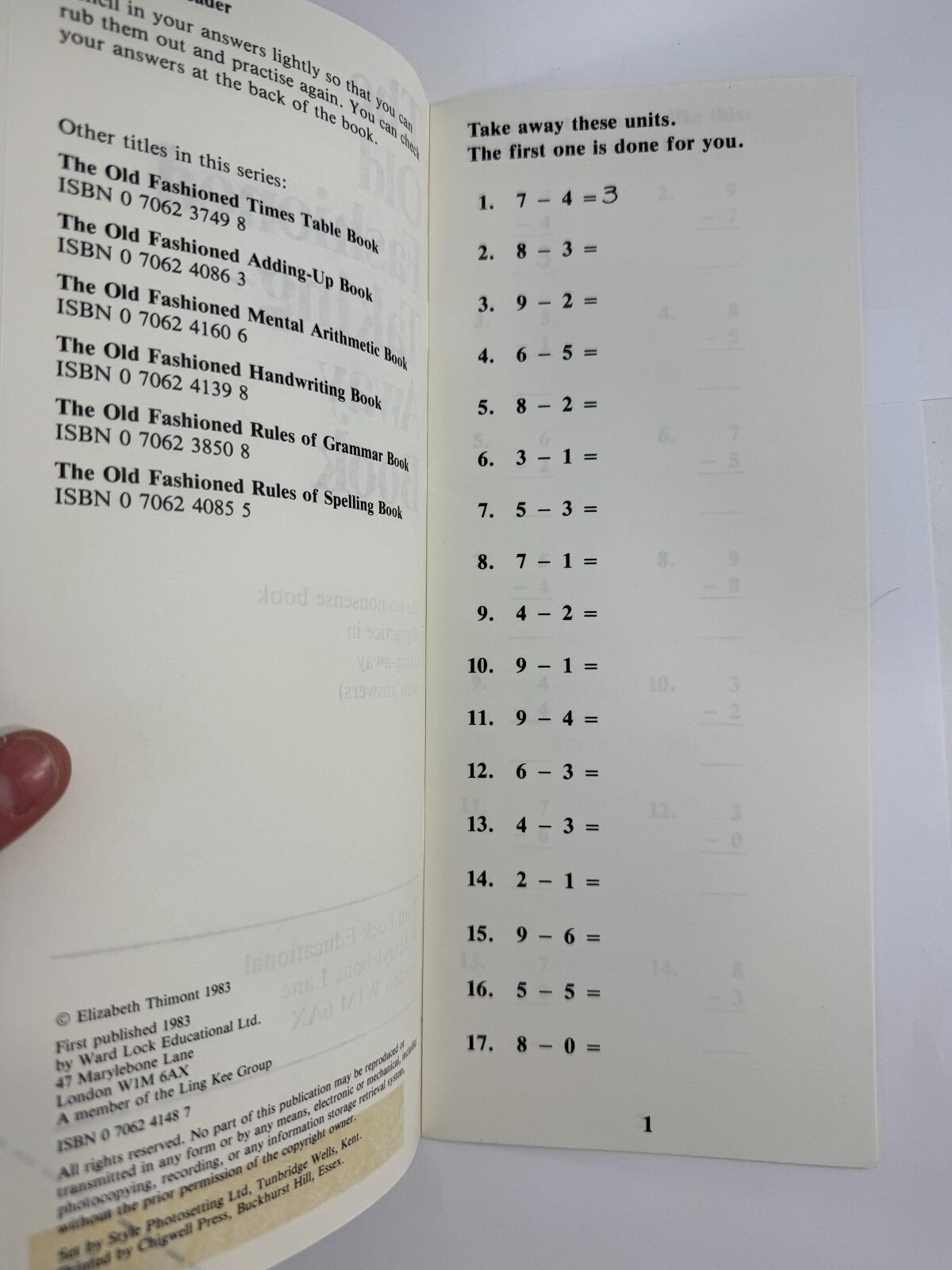 The Old Fashioned Division Book/Multiplication/Taking-Away Book (Math Bundle)