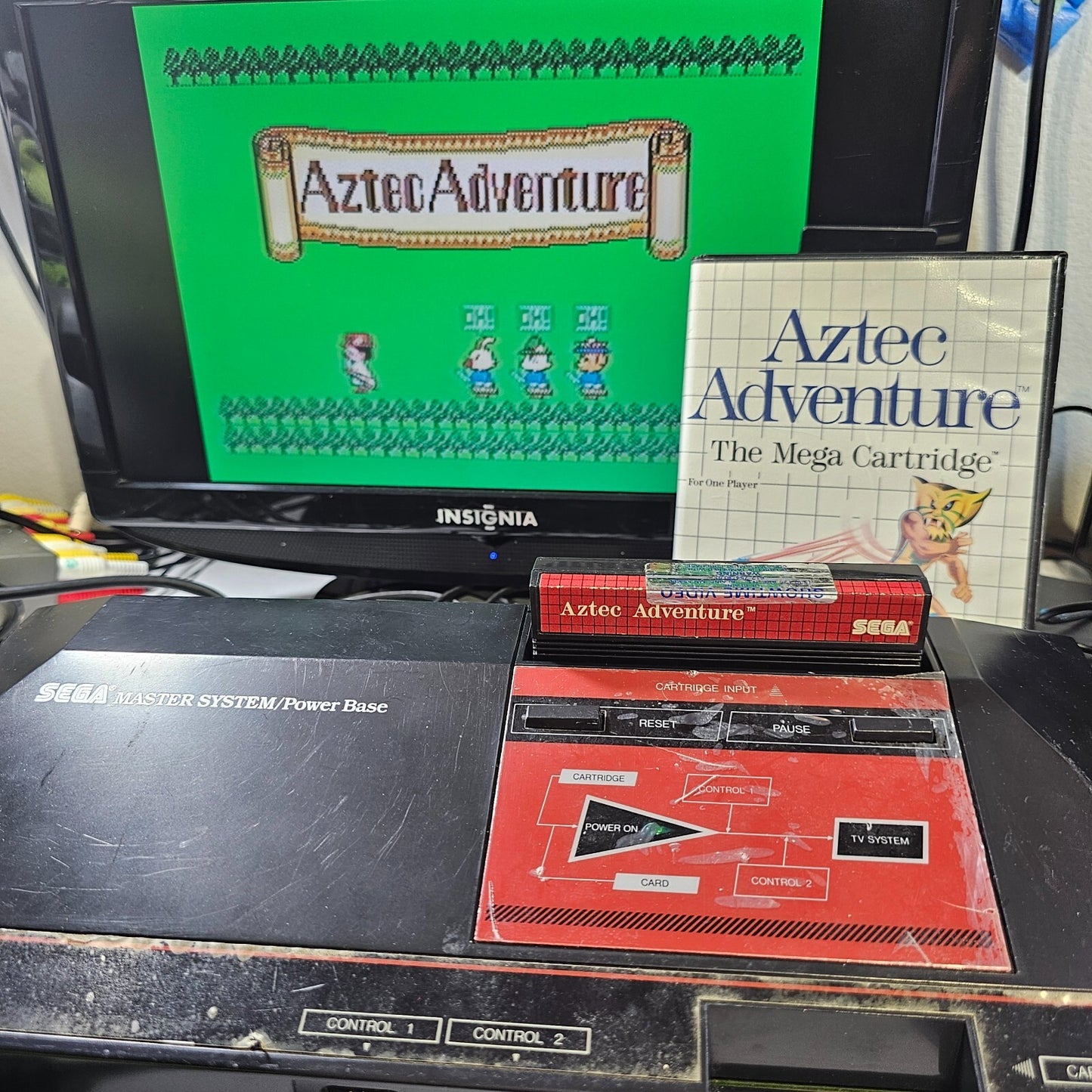 Aztec Adventure (Sega Master System, 1988) Game and Case - Tested - Read