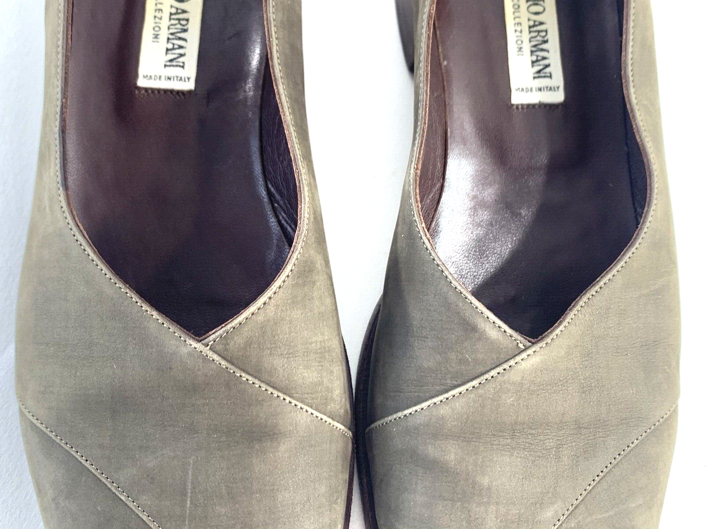 Giorgio Armani Le Collezioni  Size 36 (US 5.5) Peep Toe Leather Flats