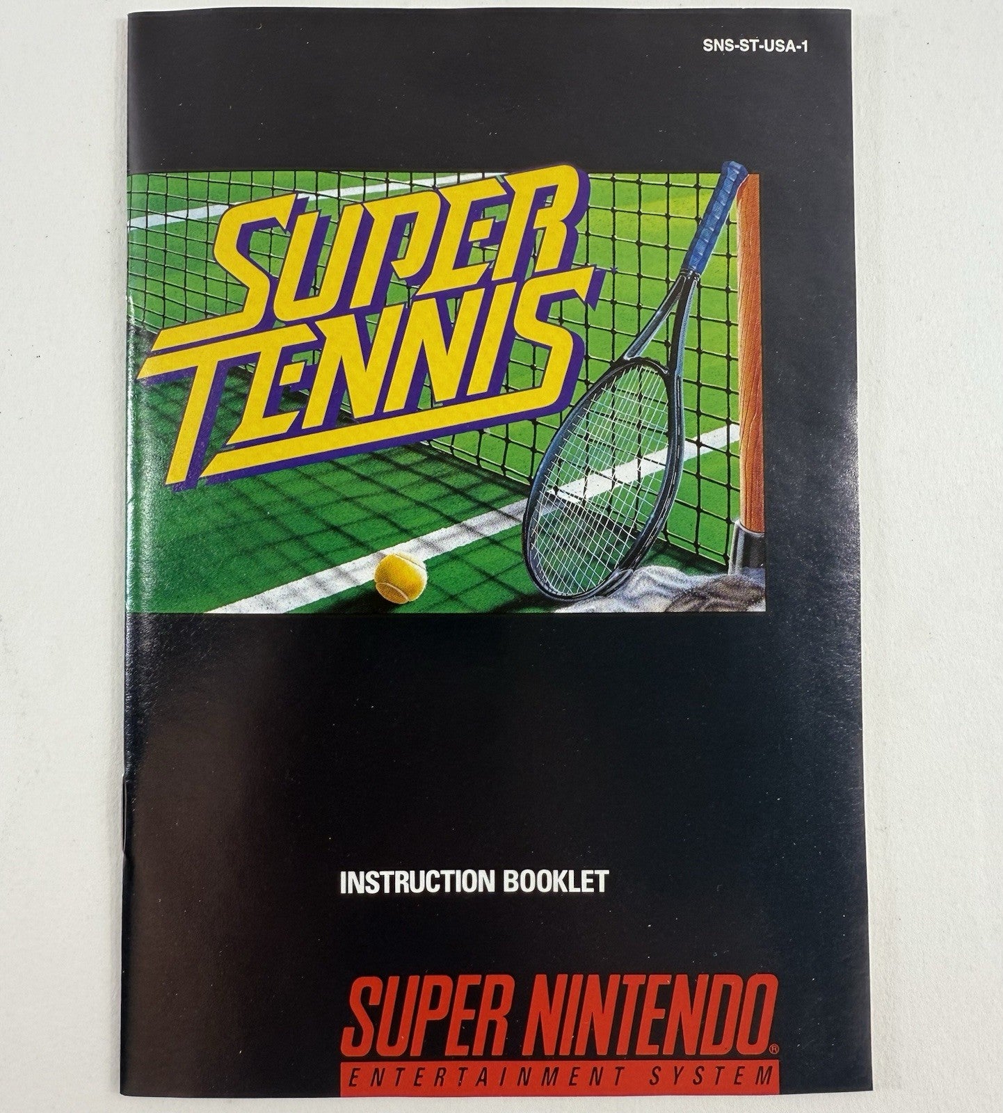 Super Tennis (Super Nintendo SNES, 1991) Game Box Manual Inserts - Tested