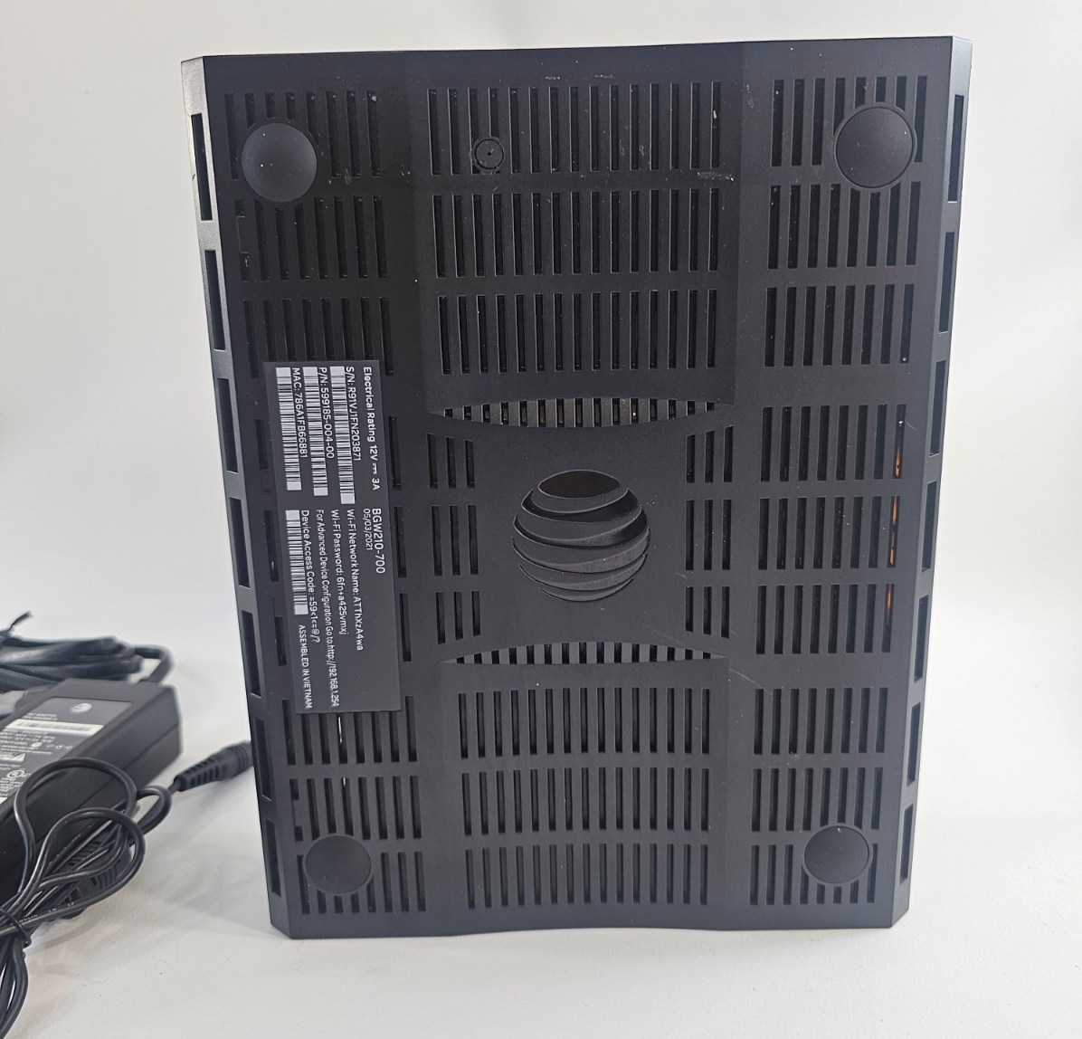 AT&T Arris BGW210-700 Broadband Gateway WiFi Modem Router with Adapter