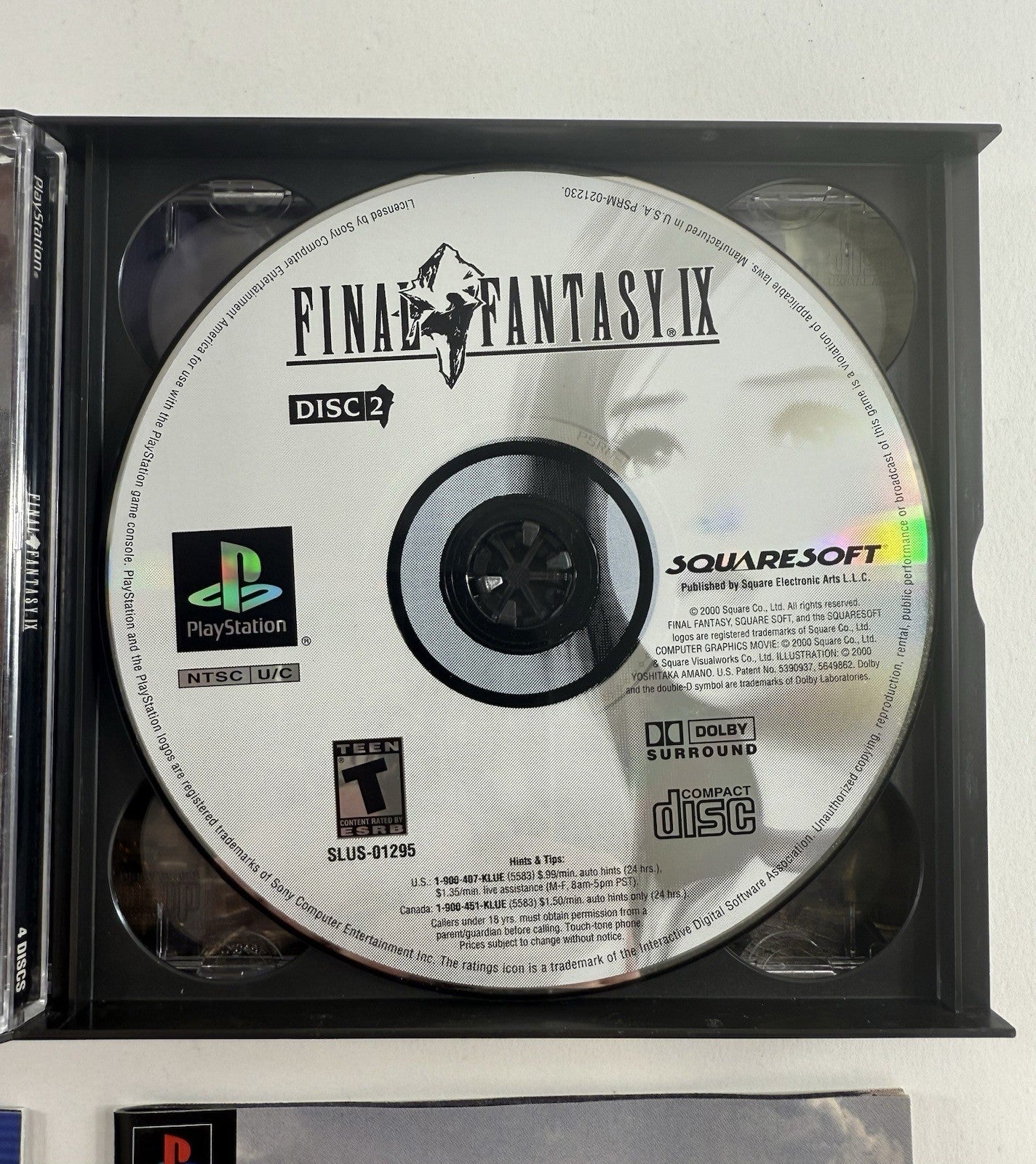 Final Fantasy IX (Sony PlayStation, 2000) Discs Case Manual Insert - Tested