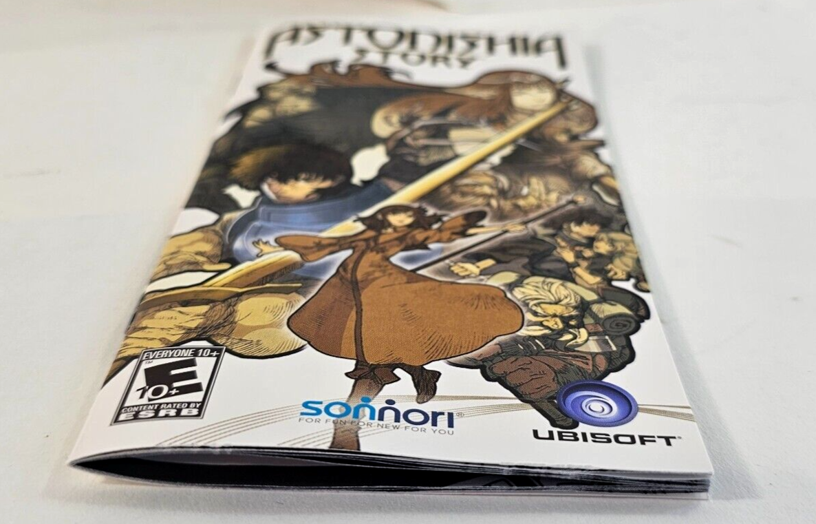 Astonishia Story (Sony PSP, 2006) Game Case Manual - Tested and Working
