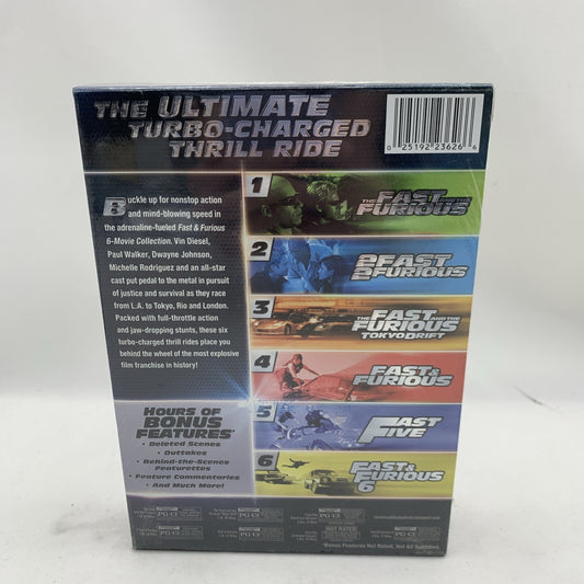 Fast  Furious: 6 Movie Collection (DVD, 2014, 6-Disc Set) NEW