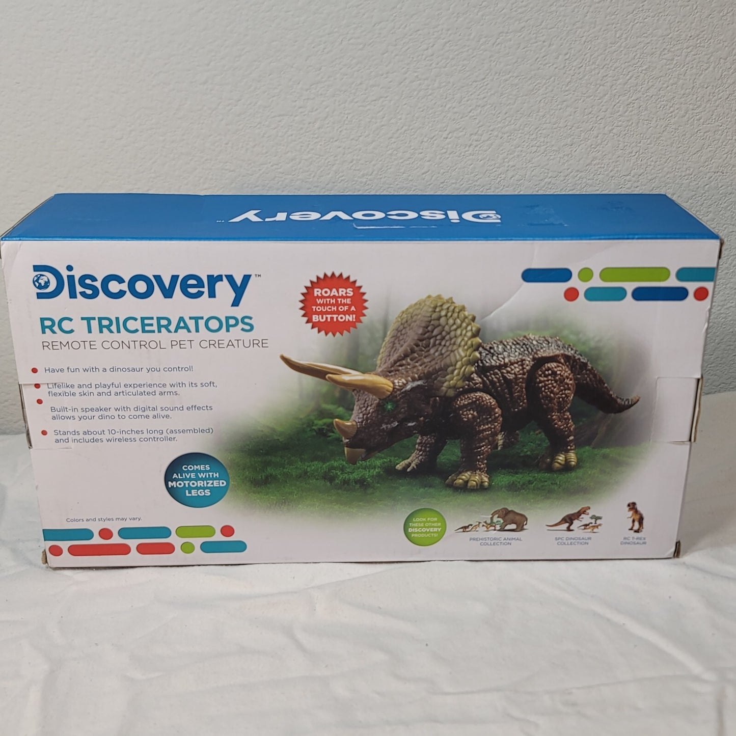 Discovery - RC Triceratops Remote Control Pet - Lights/Sounds/Roars READ DESC.