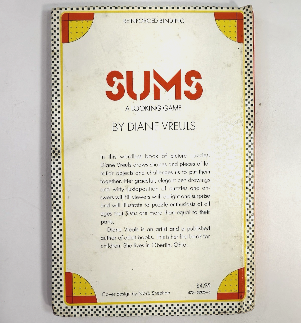 Sums: A Looking Game by Diane Vreuls (Hardcover, 1977) First Edition