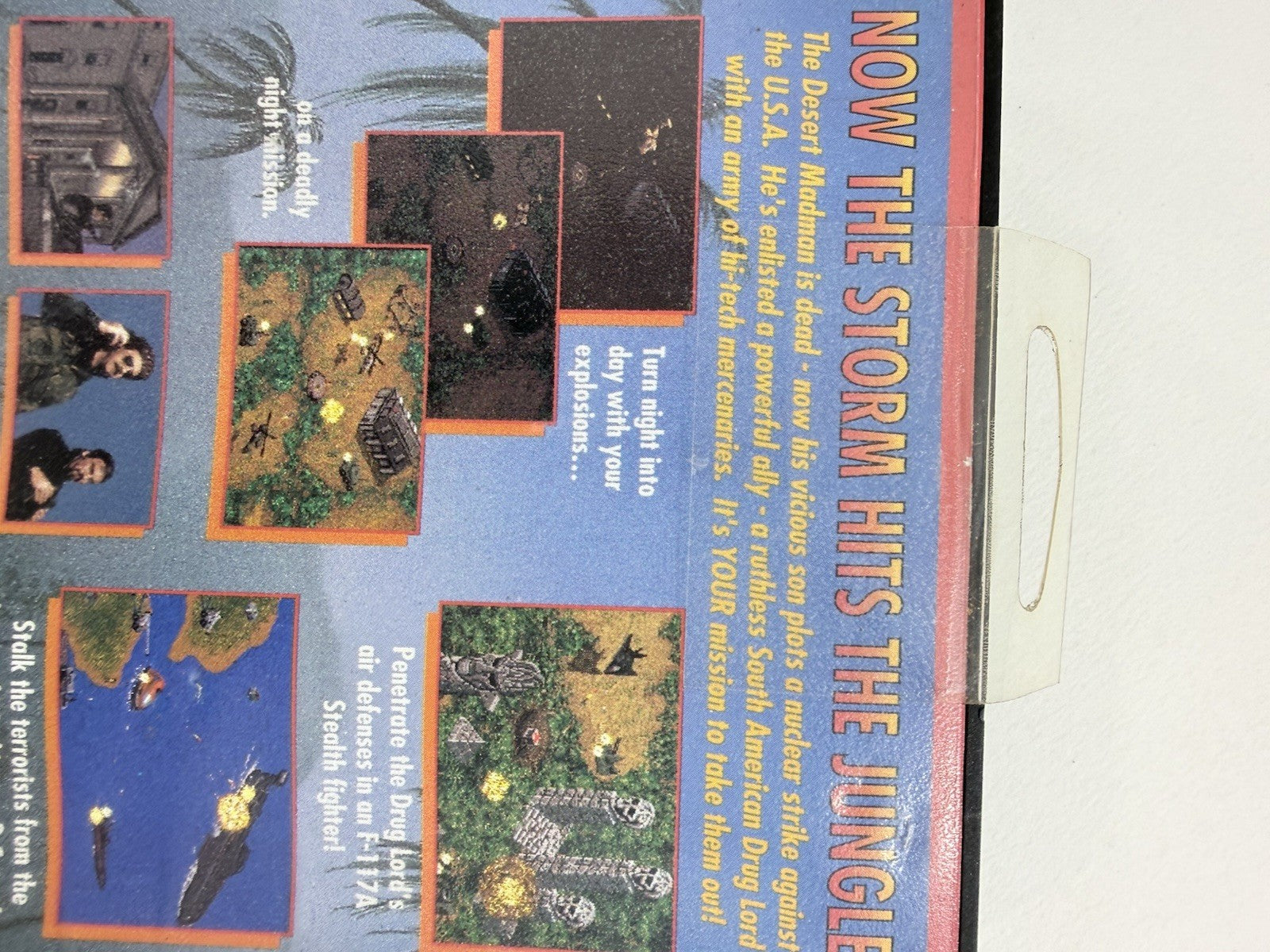 Jungle Strike (Sega Genesis, 1993) Game, Case, Manual, Insert - Tested
