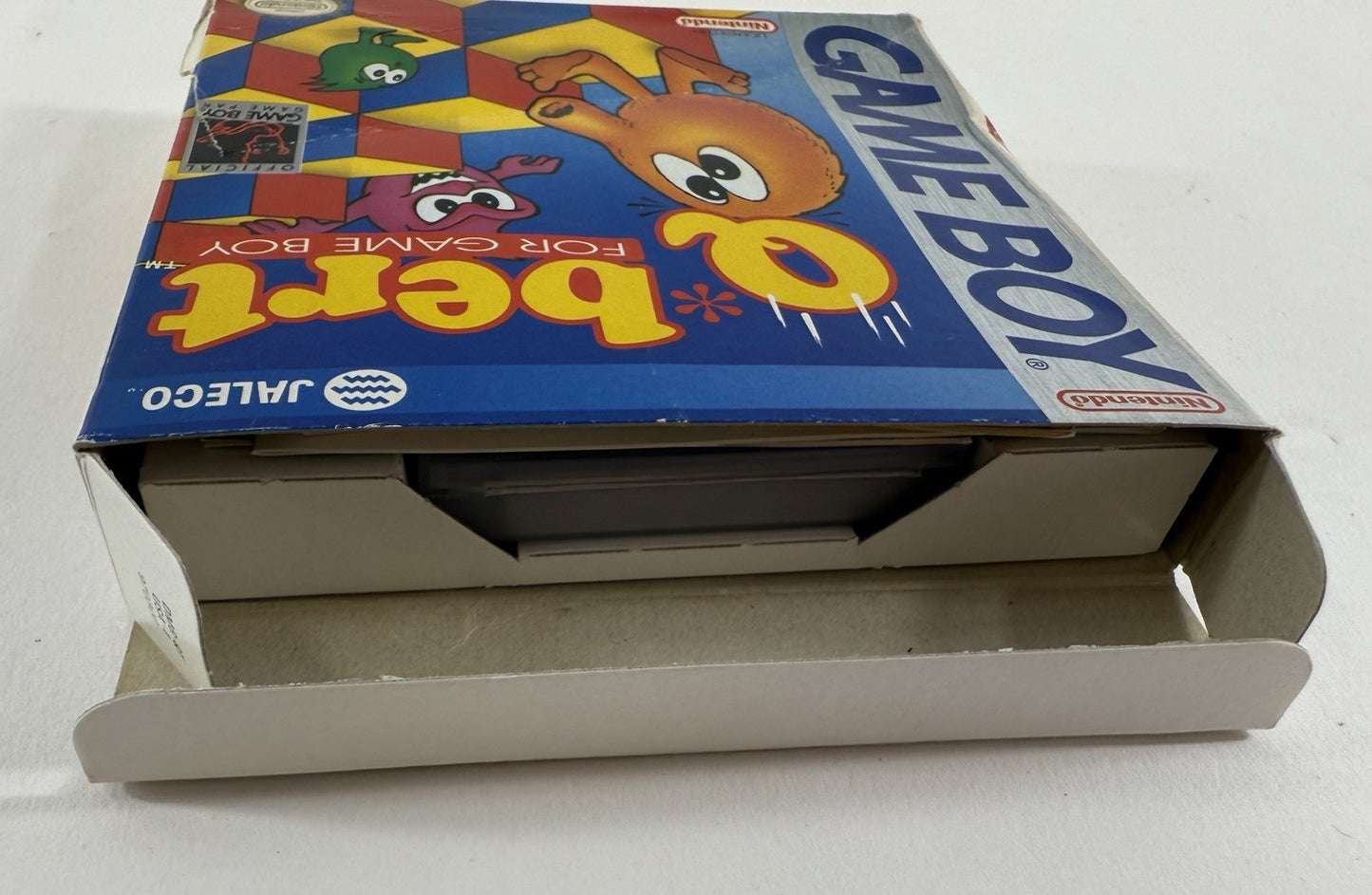 Q*Bert (Nintendo GameBoy, 1991) Game Box Manual Registration Inserts - Tested